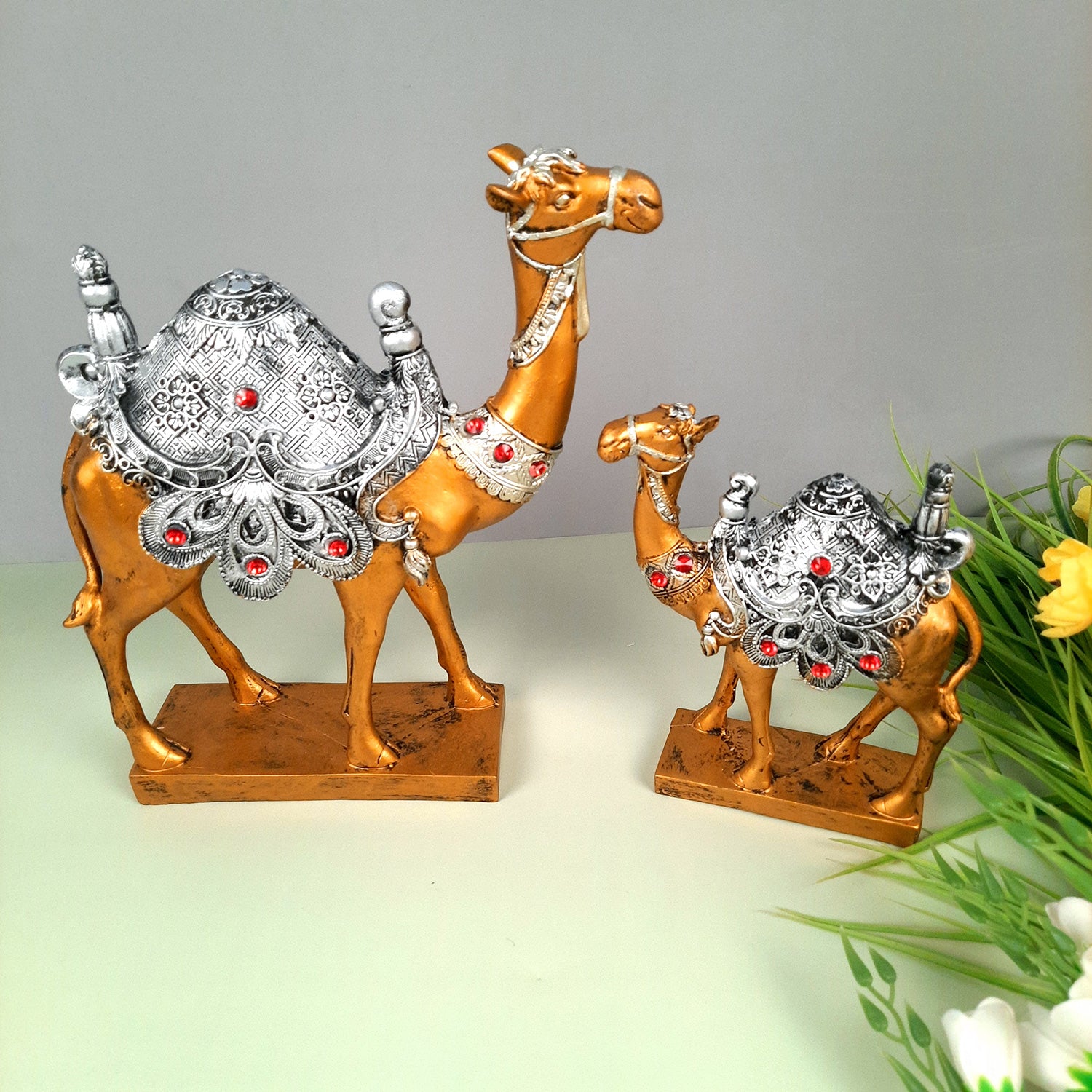 Camel Showpiece | Camel Statue | Animal Figurines - for Vastu, Showpieces for Home Table, Living Room Decor & Gifts - 11 Inch - apkamart