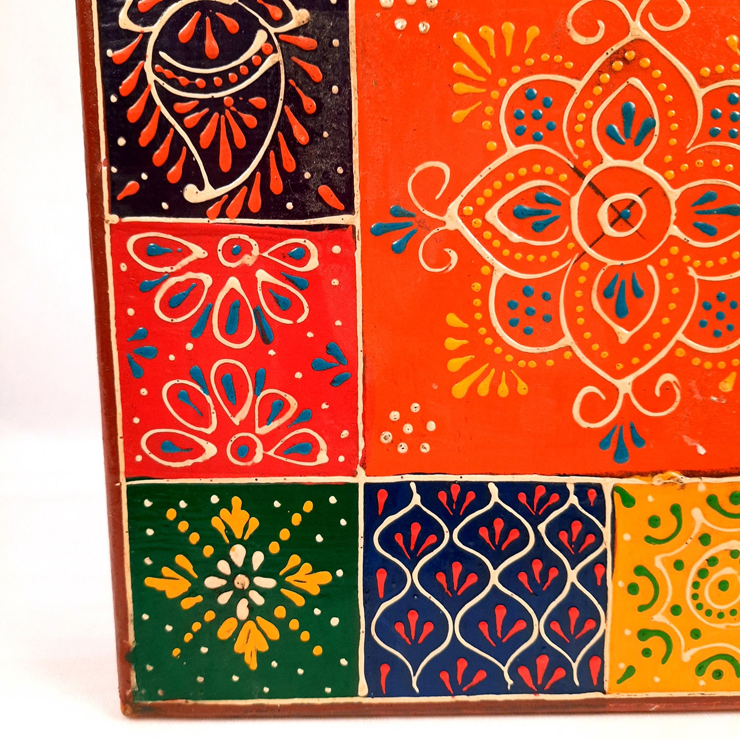 Puja Chowki Bajot| Wooden Chauki For Sitting | Peeta / Patla - For Home, living Room, Corner, Mandir Decoration & Gifts - 10 Inch - apkamart