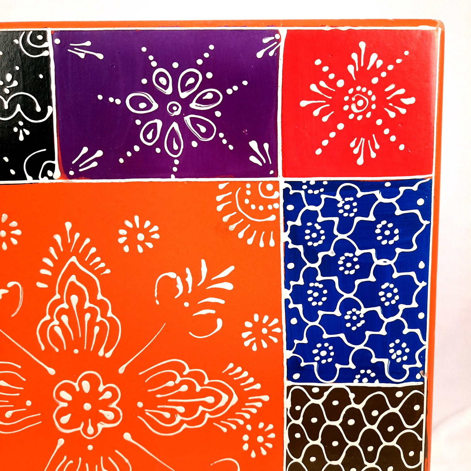 Puja Chowki Bajot Wooden | Wooden Pooja Peeta Table | Stool / Aasan for God Idols - for Festivals, Home, living Room, Corner, Mandir Decoration & Gifts - 15 Inch - apkamart