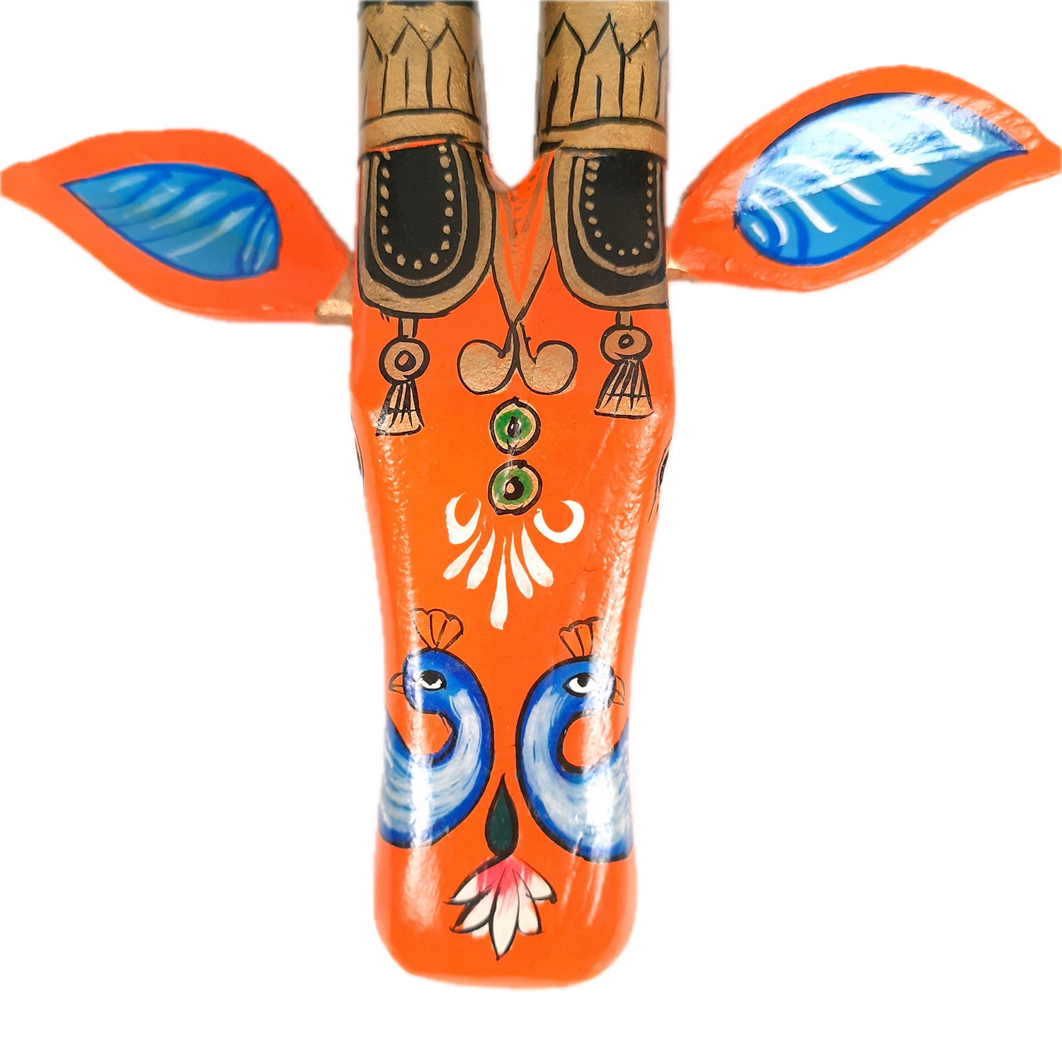 Wooden Cow Head Wall Hanging | Bull Face Wall Decor | Vintage Decor - For Home, Living Room, Entrance, Puja Room & Gifts - Apkamart #Size_Medium