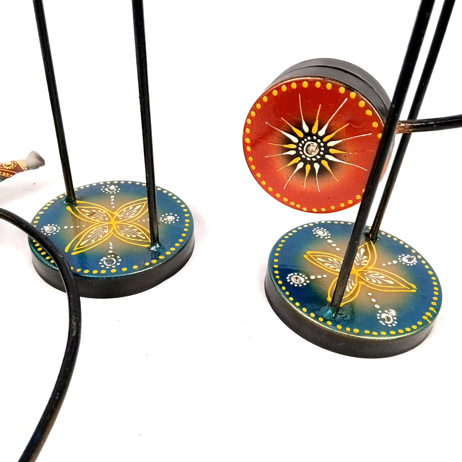 Dancing Girls Decorative Showpiece | Traditional Classical Dancers Bouncing Figurines - for Home, Living Room, TV Unit Decor & Gifts - 21 Inch (Set of 2) - Apkamart