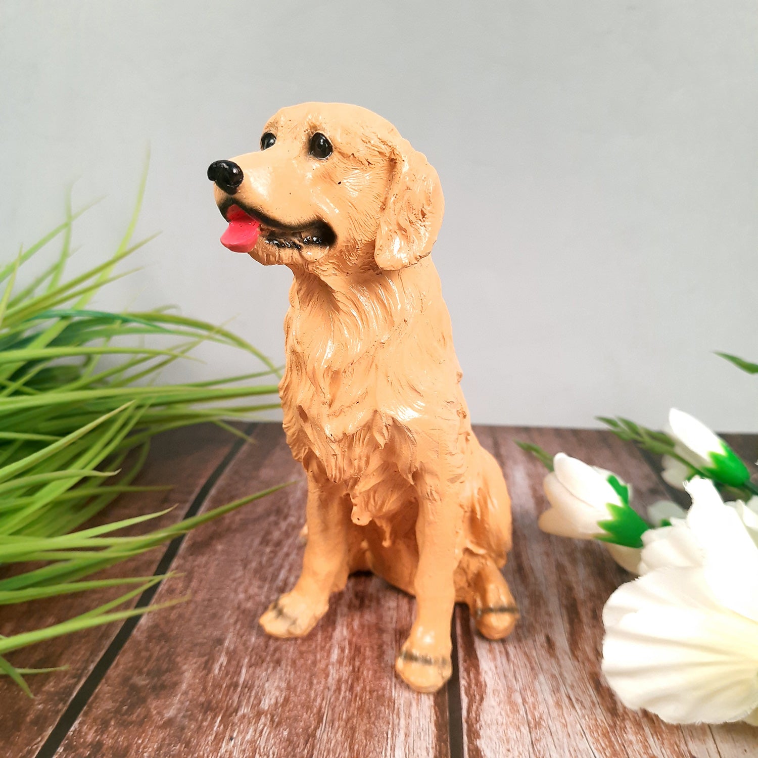 Dog Showpiece Statue | Animal Figurines | Home Decor Showpieces - Home, Table, Living Room, Indoor/Outdoor, Garden Decor & Gift - Apkamart #Style_Style 4