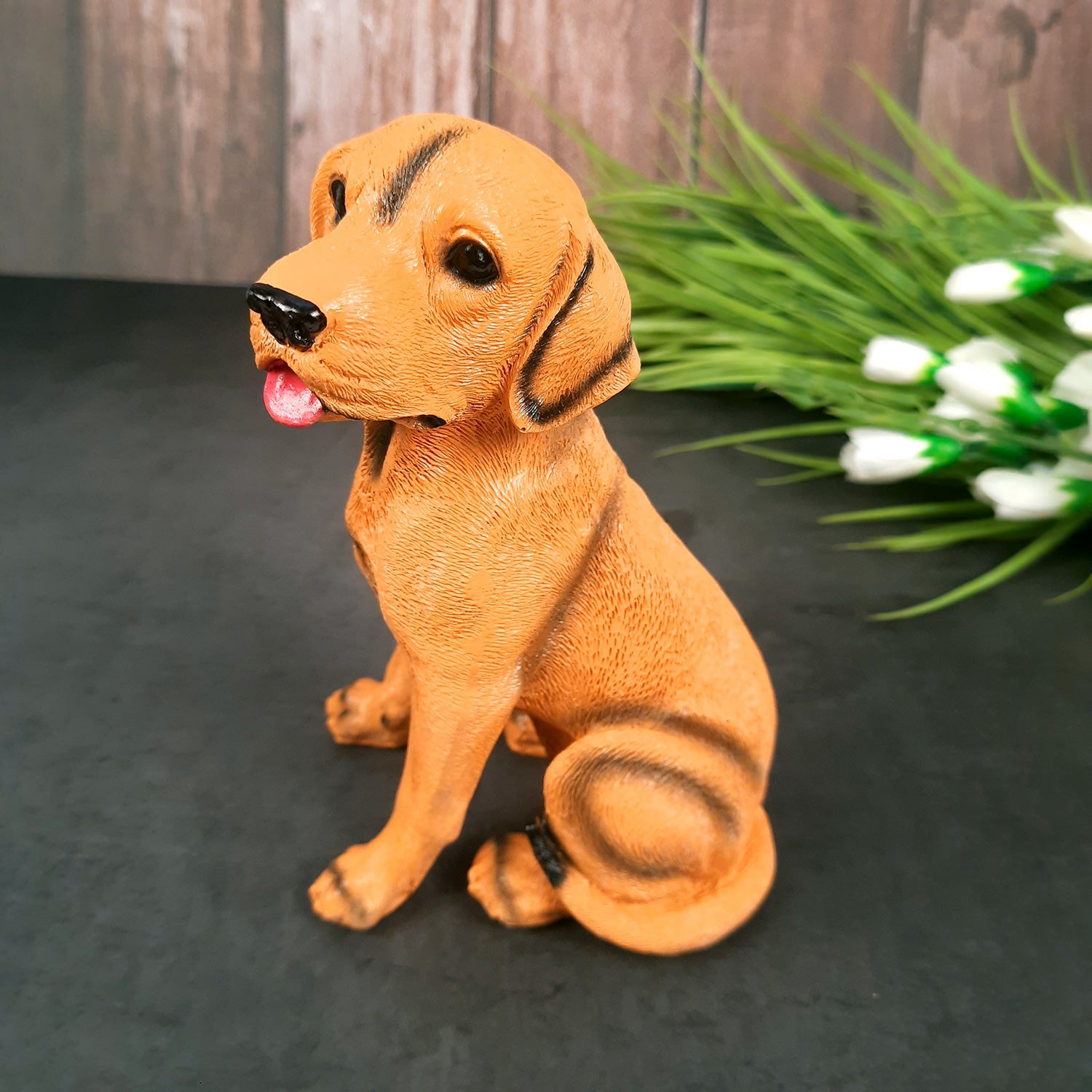Dog Showpiece Statue | Animal Figurines | Home Decor Showpieces - Home, Table, Living Room, Indoor/Outdoor, Garden Decor & Gift - Apkamart #Style_Style 6