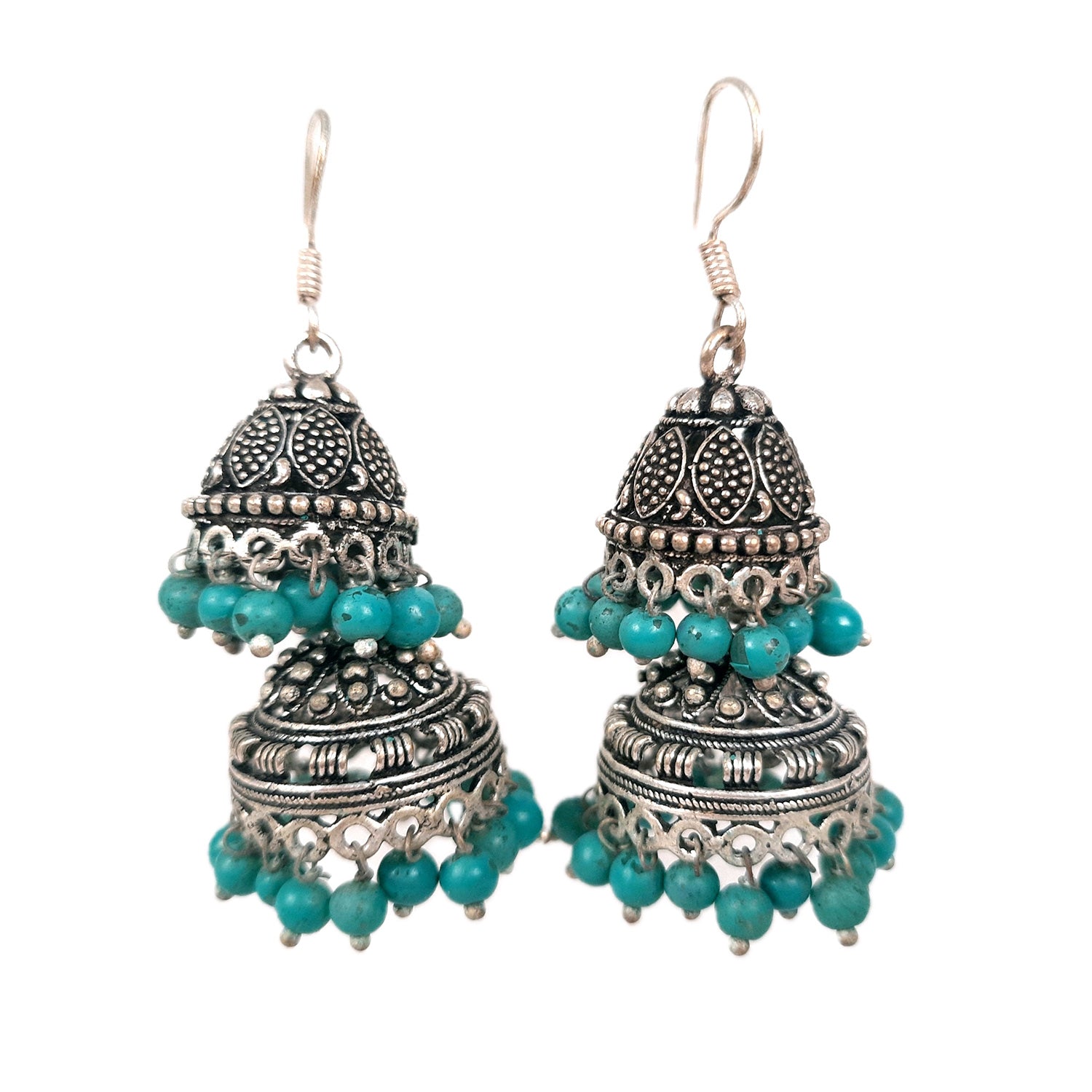 Earrings Jhumka - for Girls and Women | Oxidised Jewelry | Latest Stylish Fashion Jewellery | Gifts for Her, Friendship Day, Valentine's Day Gift - apkamart