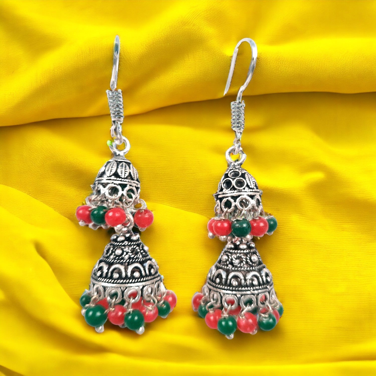 Earrings Jhumka - for Girls and Women | Oxidised Jewelry | Latest Stylish Fashion Jewellery | Gifts for Her, Friendship Day, Valentine's Day Gift - apkamart