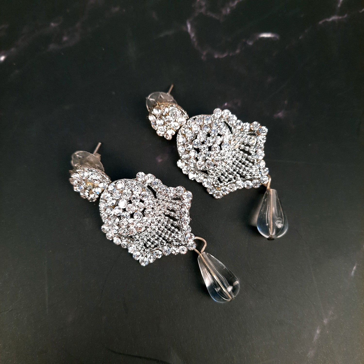 Earrings Dangle Chandelier - for Women & Girls | American Diamond Jewelry | Latest Stylish Fashion Jewellery | Gifts for Her, Friendship Day, Valentine's Day Gift - apkamart