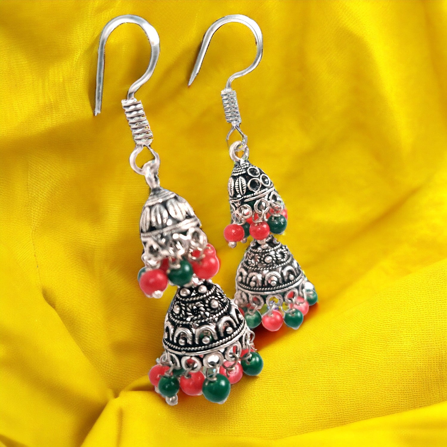 Earrings Jhumka - for Girls and Women | Oxidised Jewelry | Latest Stylish Fashion Jewellery | Gifts for Her, Friendship Day, Valentine's Day Gift - apakamrt