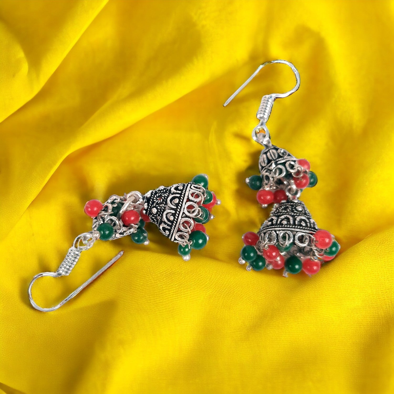 Earrings Jhumka - for Girls and Women | Oxidised Jewelry | Latest Stylish Fashion Jewellery | Gifts for Her, Friendship Day, Valentine's Day Gift - apkamart