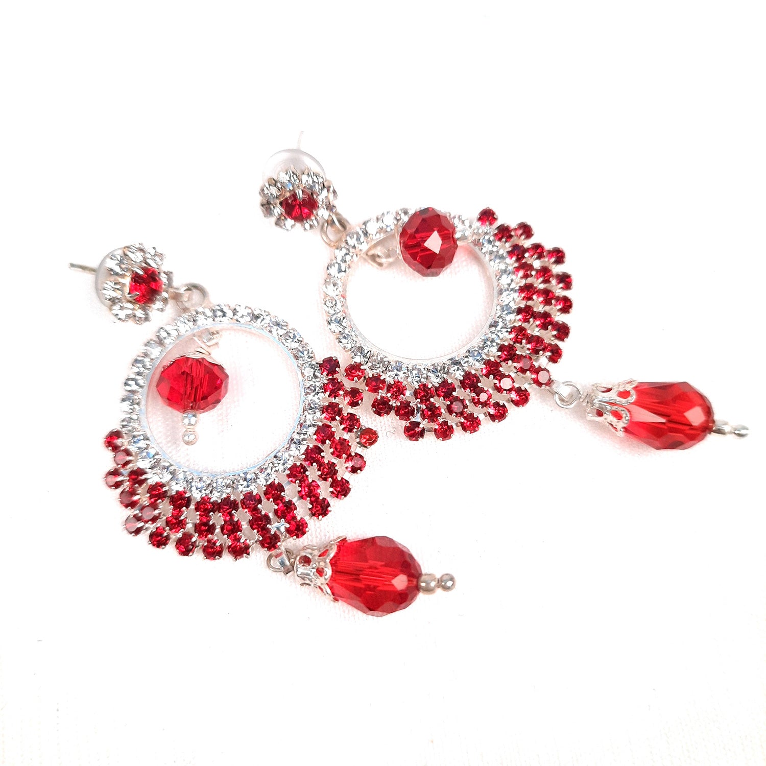 Earrings Dangle Chandelier - American Diamond - for Girls and Women | Latest Stylish Fashion Jewellery | Gifts for Her, Friendship Day, Valentine's Day Gift - Apkamart