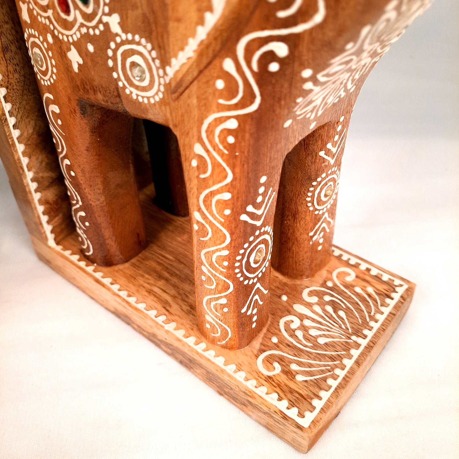 Book Ends - Wooden Elephant Design | Book Holders Stand | Bookend Desk Organizer - For Home, Table, Desk, Office, Study Kids Room & Gifts - 14 Inch - apkamart