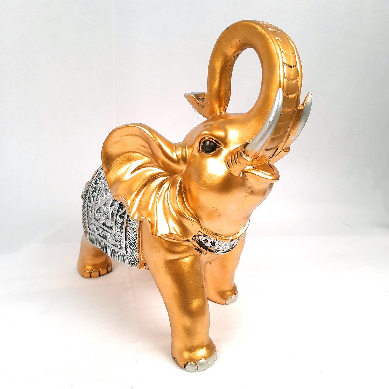 Elephant Statue Showpiece Set | Elephant Figurines for Vastu & Good Luck - for Home Decor, Living Room, Office Desk & Gifts - Apkamart #Style_Style 2