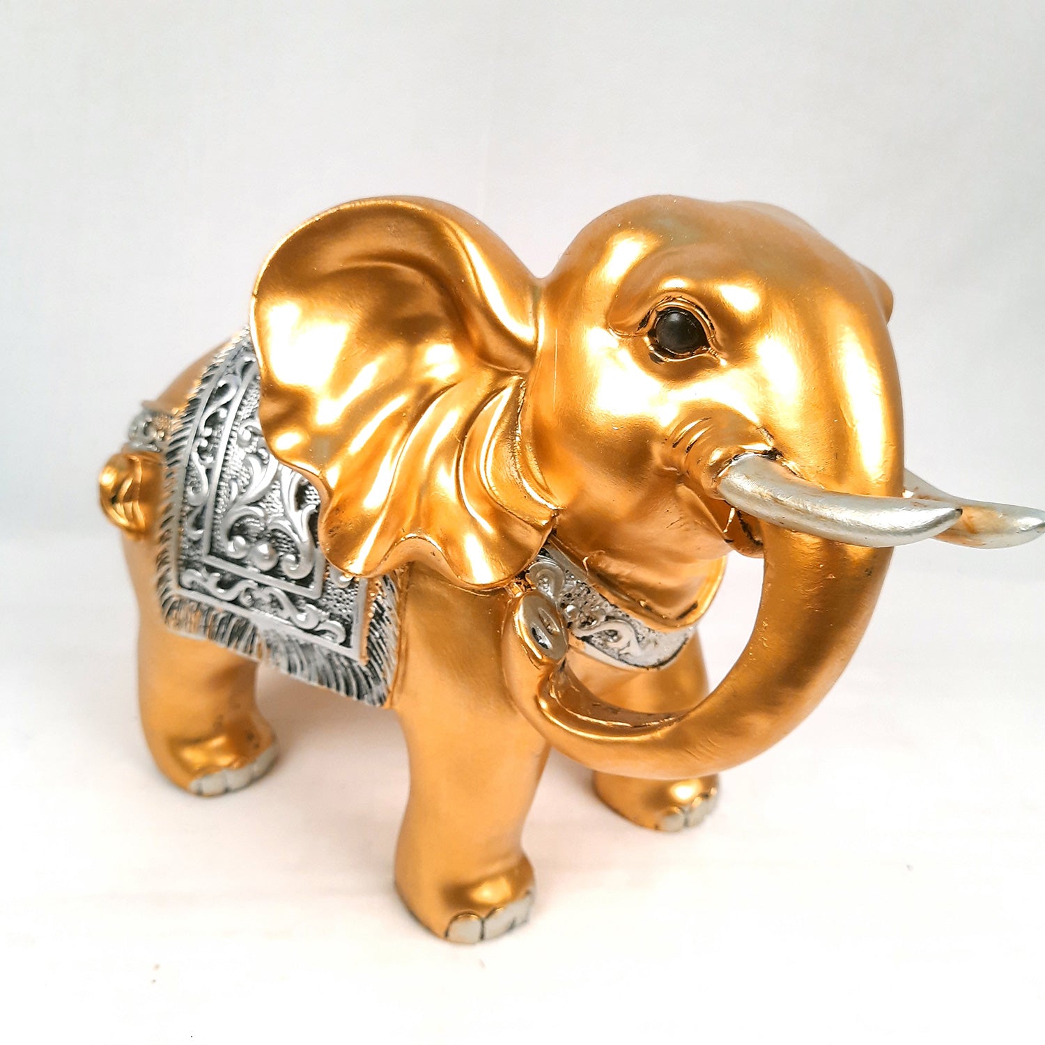 Elephant Statue Showpiece Set | Elephant Figurines for Vastu & Good Luck - for Home Decor, Living Room, Office Desk & Gifts - Apkamart #Style_Style 3