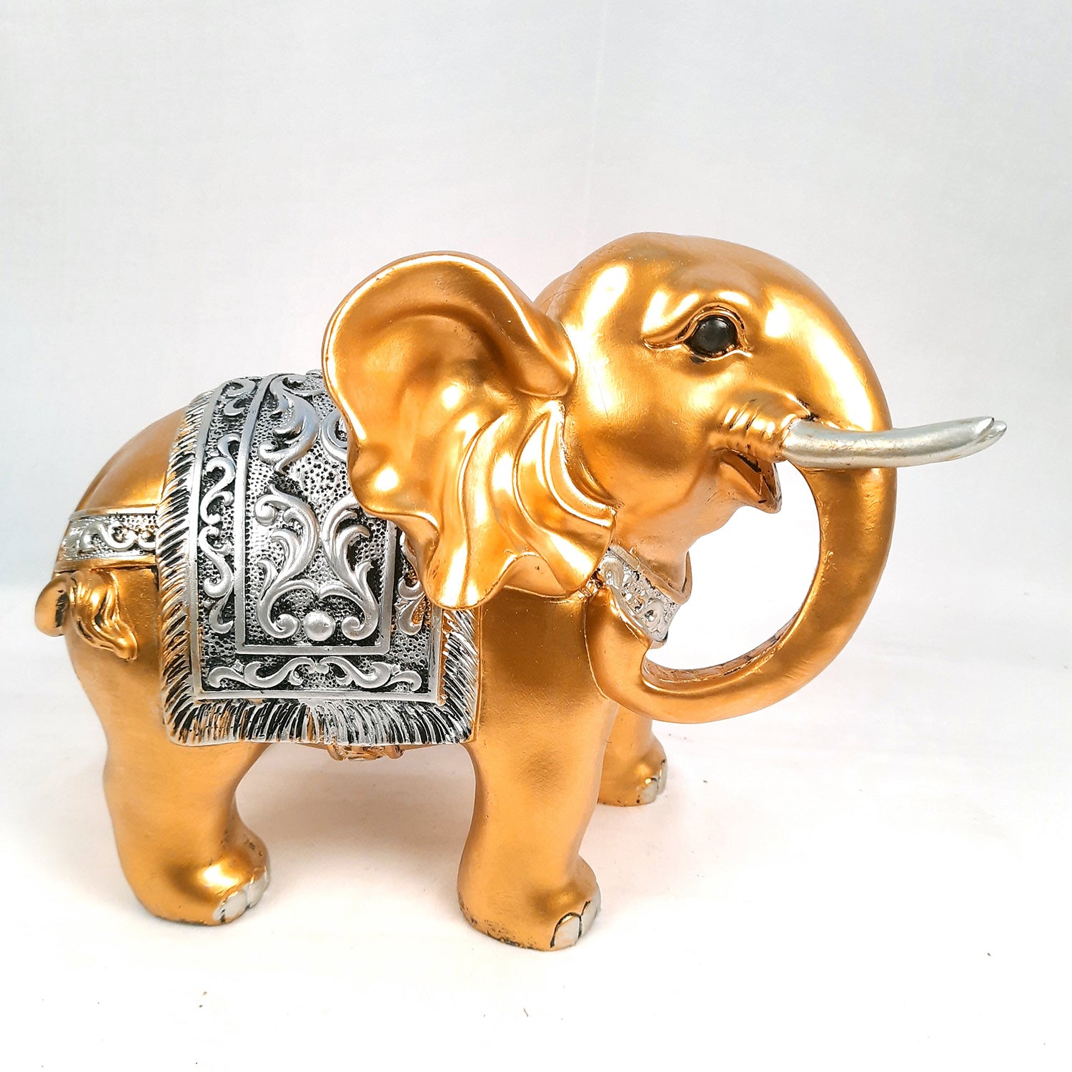 Elephant Statue Showpiece Set | Elephant Figurines for Vastu & Good Luck - for Home Decor, Living Room, Office Desk & Gifts - Apkamart #Style_Style 3