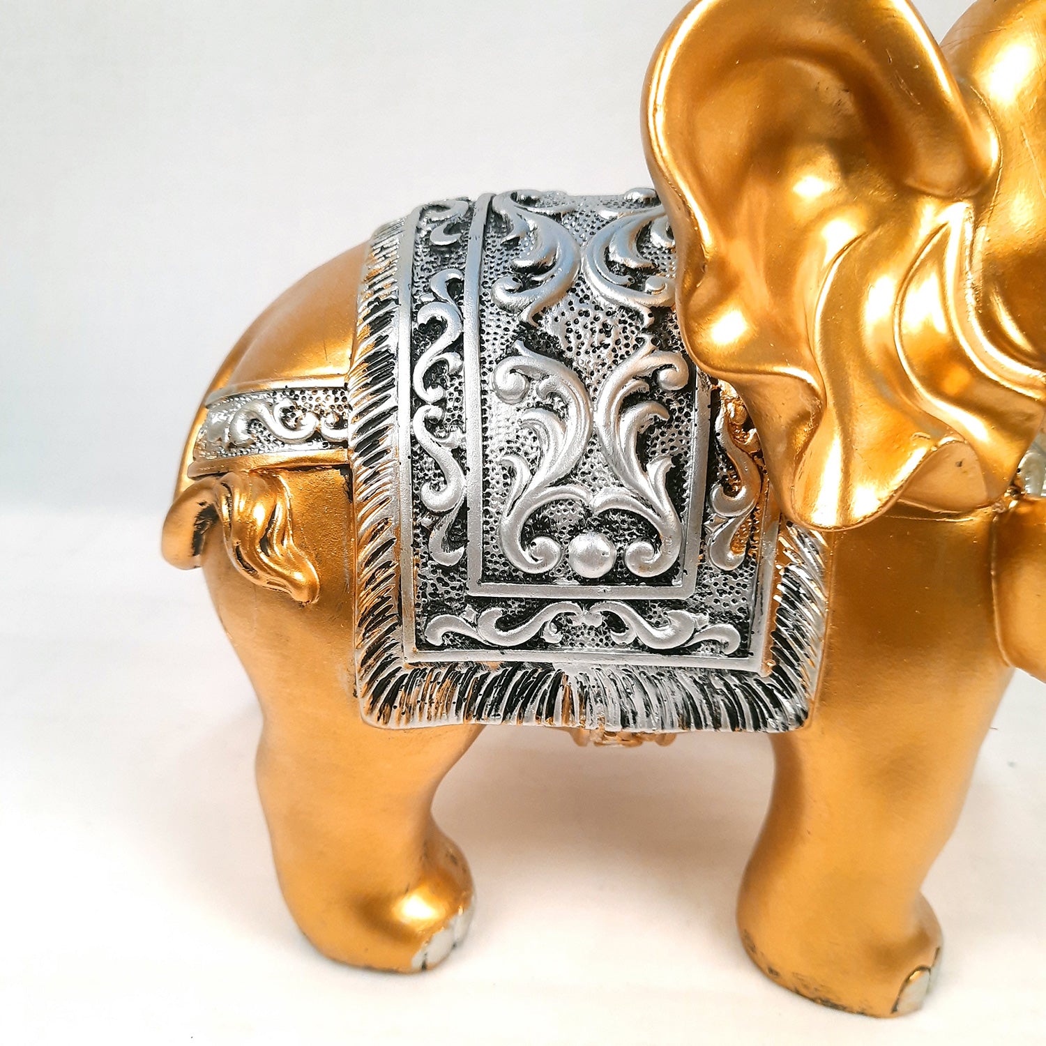 Elephant Statue Showpiece Set | Elephant Figurines for Vastu & Good Luck - for Home Decor, Living Room, Office Desk & Gifts - Apkamart #Style_Style 3