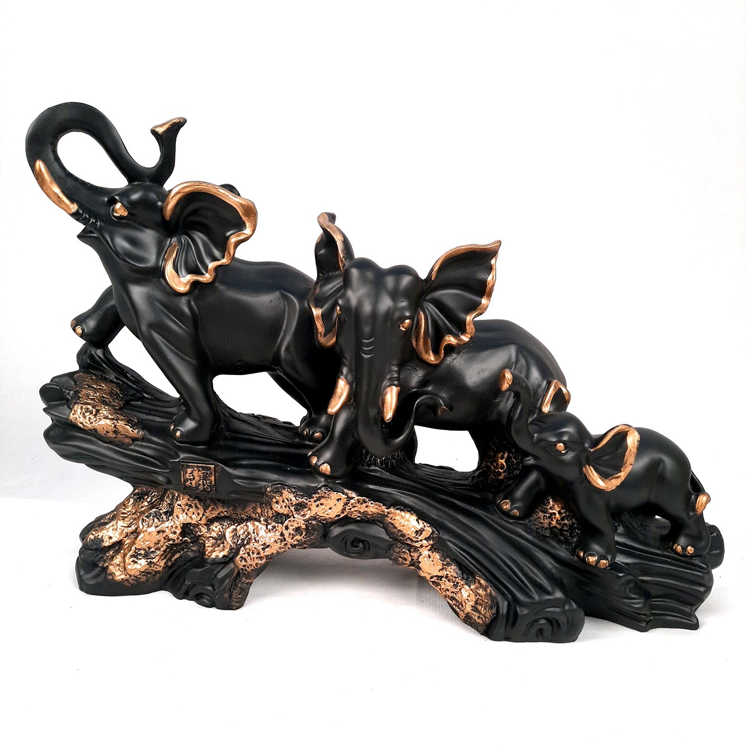 Elephant Statue Showpiece | Elephant Figurines for Vastu & Good Luck - for Home Decor, Living Room, Office Desk & Gifts - 17 inch - apkamart