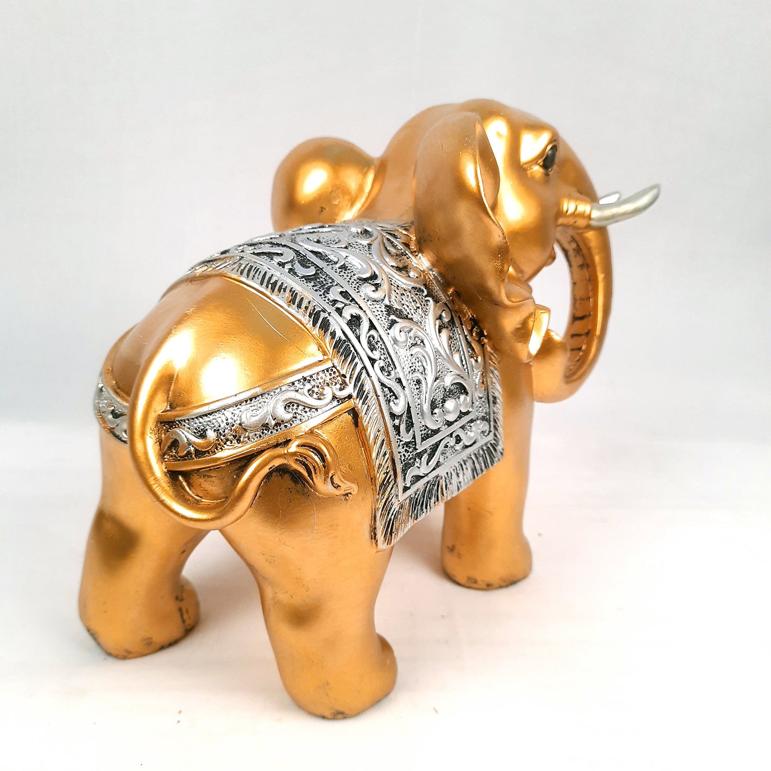 Elephant Statue Showpiece Set | Elephant Figurines for Vastu & Good Luck - for Home Decor, Living Room, Office Desk & Gifts - Apkamart #Style_Style 1