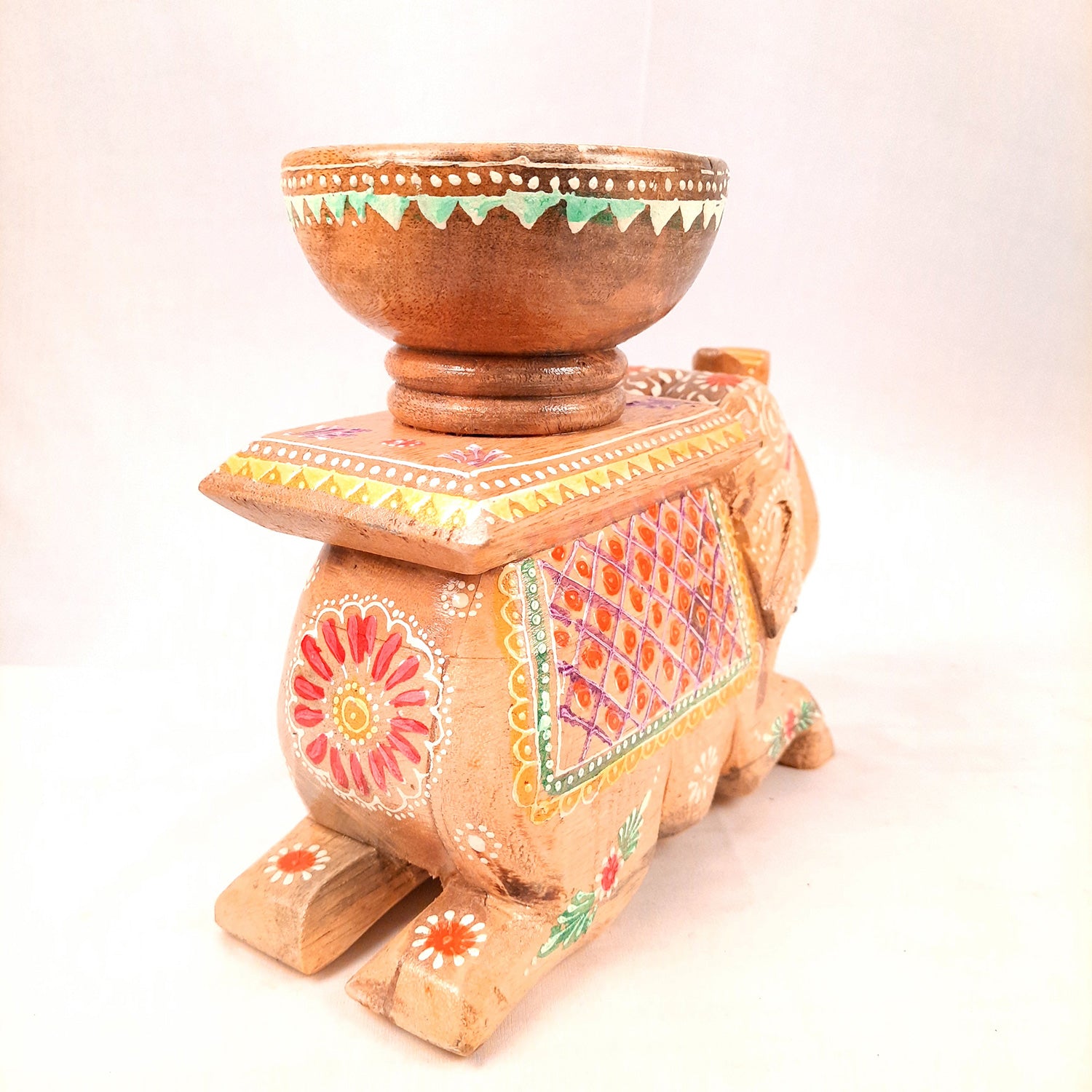 Elephant & Camel Showpiece With Bowl | Animal Figurines - for Vastu, Showpieces for Home Table, Living Room Decor & Gifts -apkamart #Style_Elephant