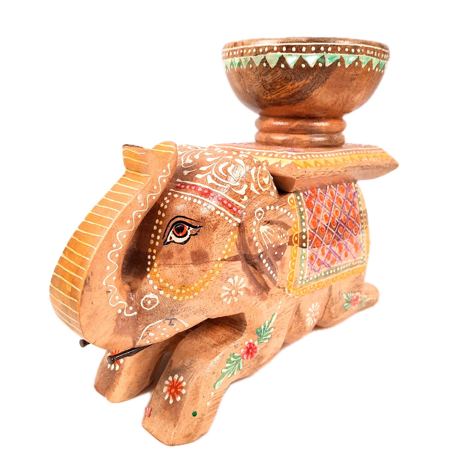 Elephant & Camel Showpiece With Bowl | Animal Figurines - for Vastu, Showpieces for Home Table, Living Room Decor & Gifts -apkamart #Style_Elephant