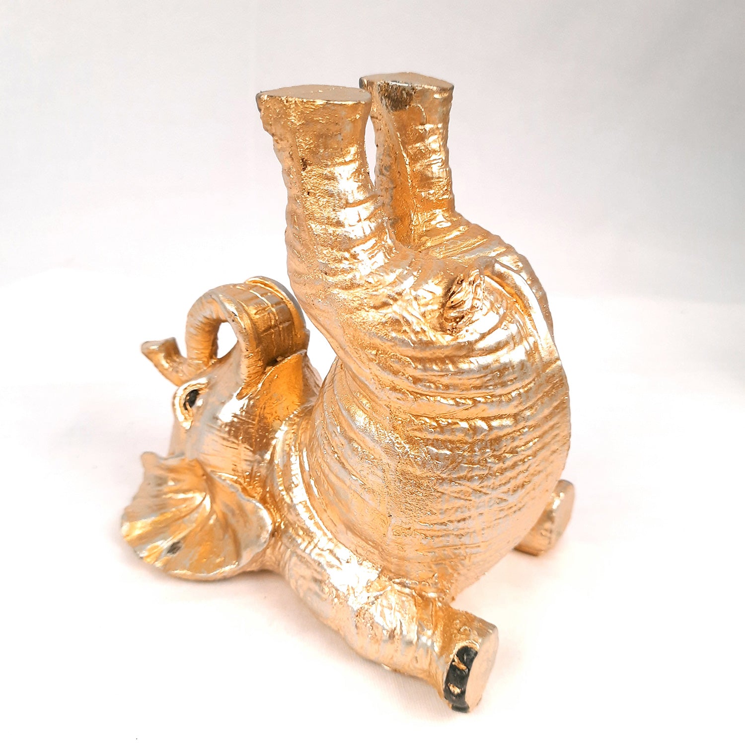 Elephant Statue - In Yoga Pose Showpiece Set | Elephant Figurines for Vastu & Good Luck - for Home Decor, Living Room, Office Desk & Gifts - Pack of 3 - Apkamart