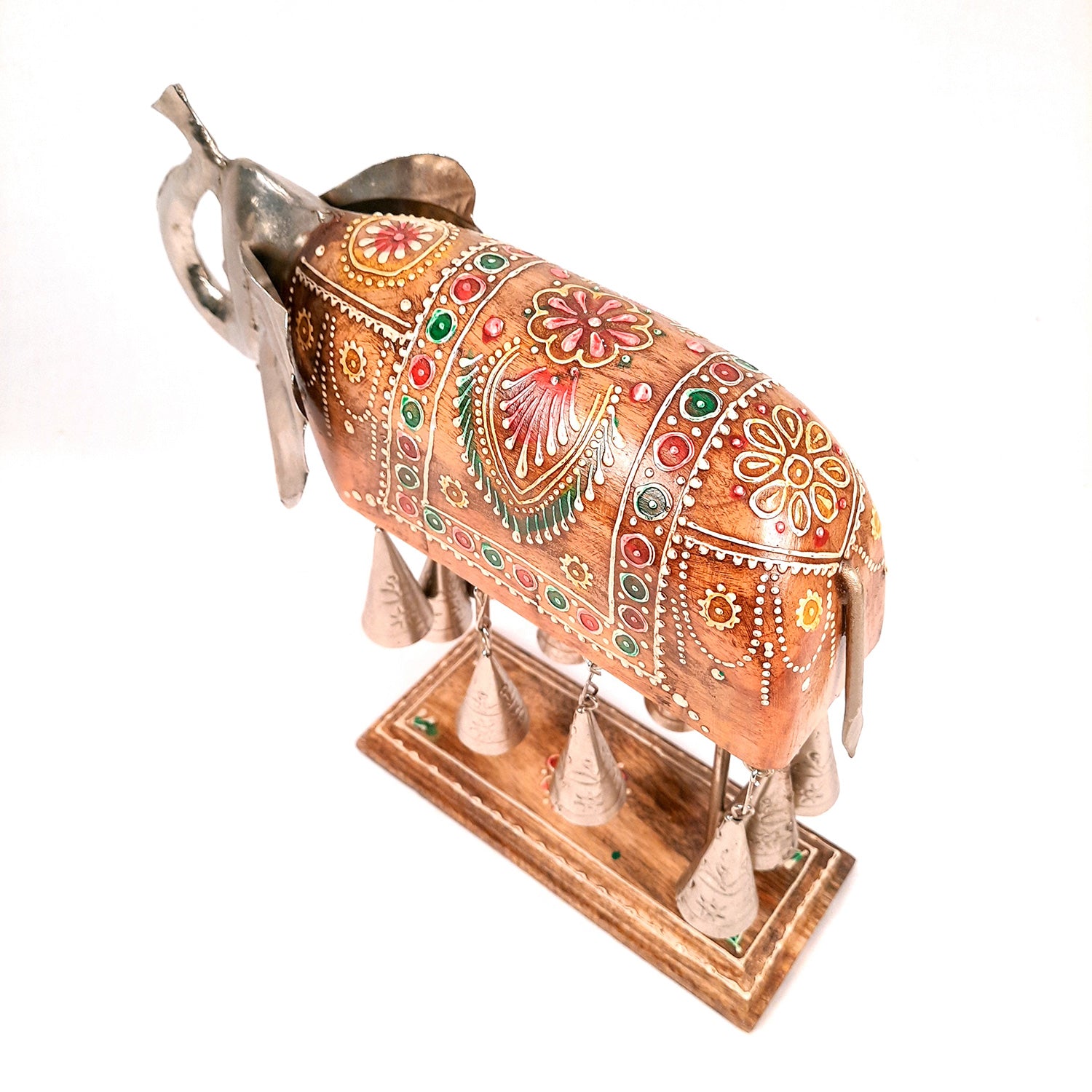 Elephant With Bells Showpiece for Home Decor | Stylish Table Decor & Gift Item | Elegant Figurine for Living Room, Bedroom & Office Decoration - 11 Inch - Apkamart #Style_Design 2