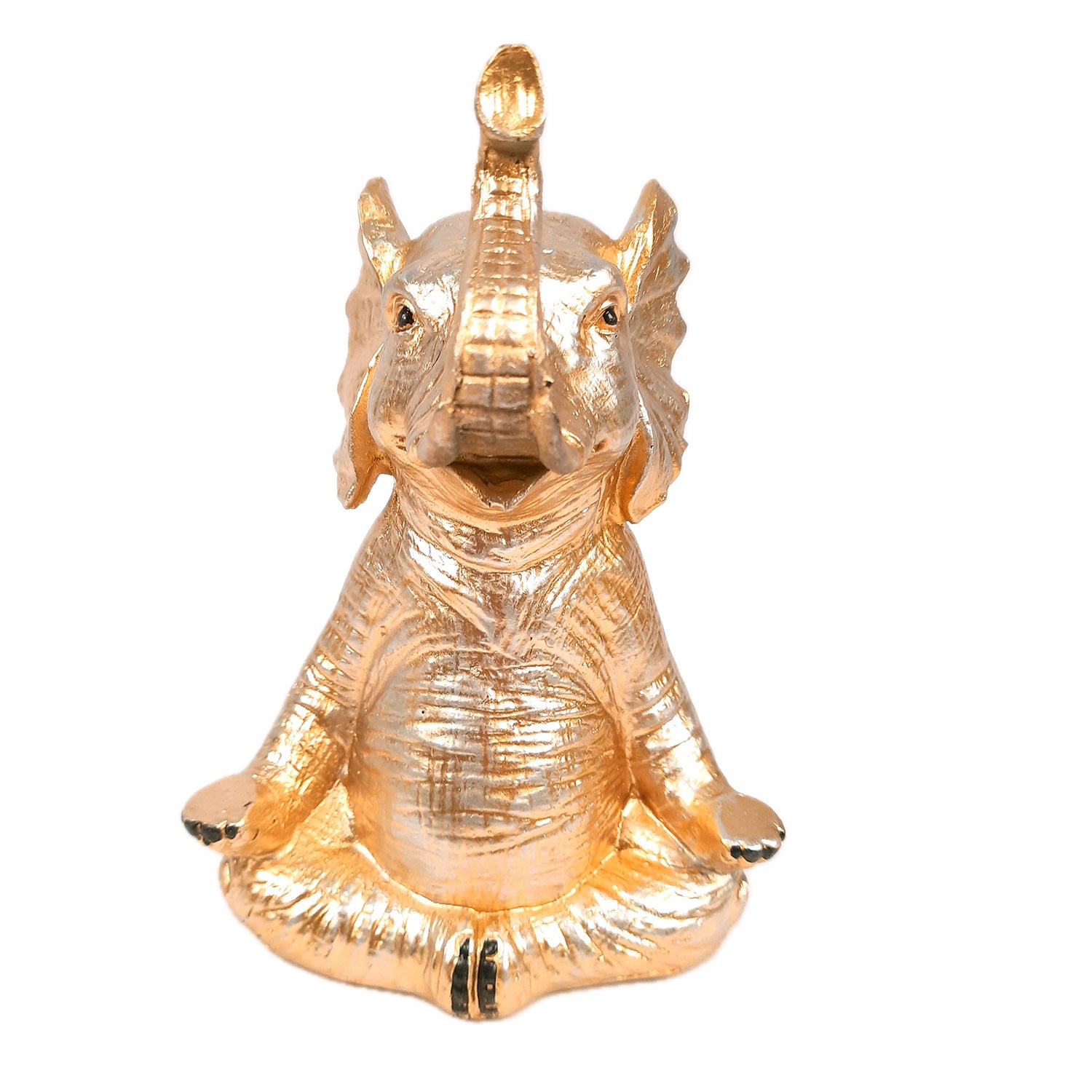 Elephant Statue - In Yoga Pose Showpiece Set | Elephant Figurines for Vastu & Good Luck - for Home Decor, Living Room, Office Desk & Gifts - Pack of 3 - Apkamart