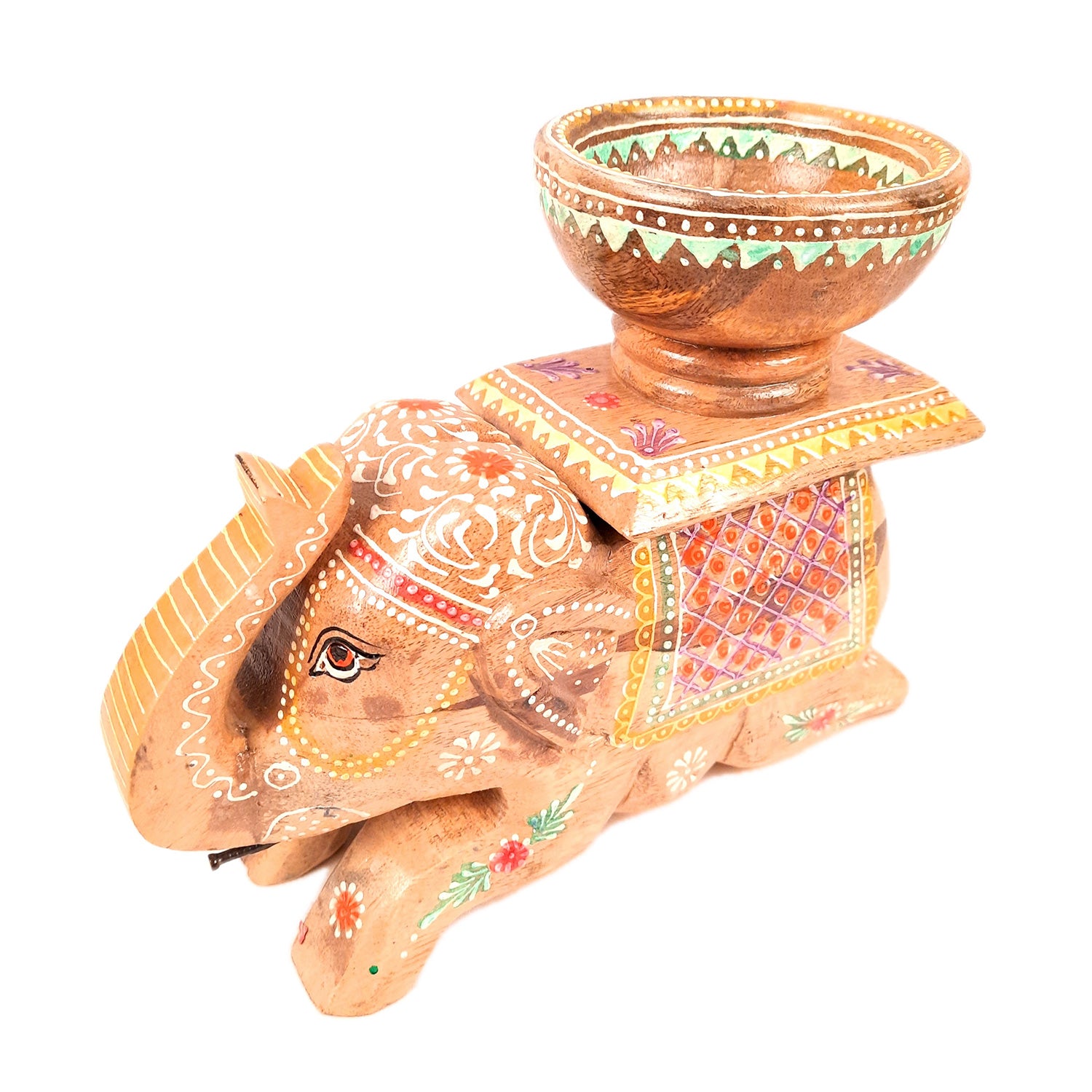 Elephant & Camel Showpiece With Bowl | Animal Figurines - for Vastu, Showpieces for Home Table, Living Room Decor & Gifts -apkamart #Style_Elephant