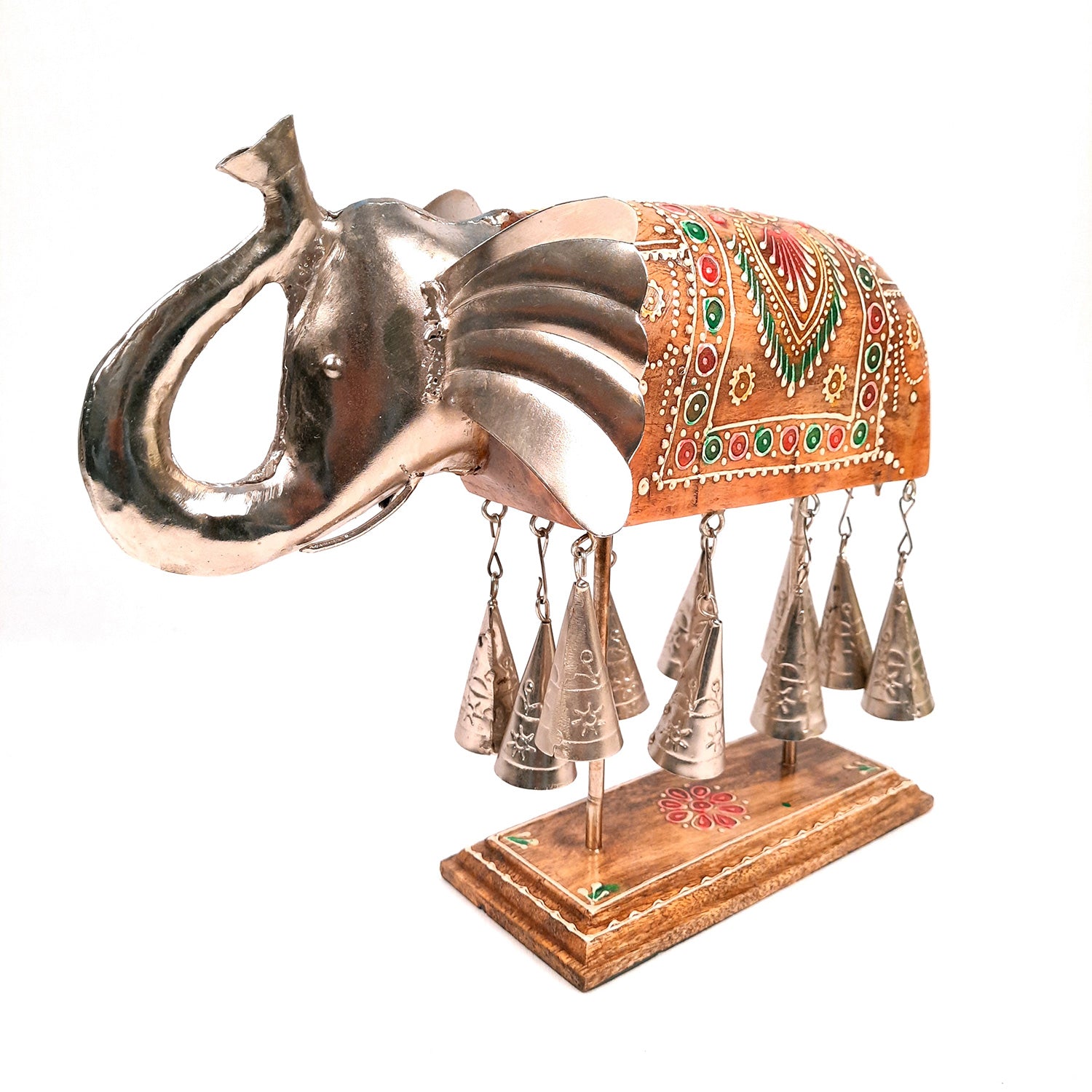 Elephant With Bells Showpiece for Home Decor | Stylish Table Decor & Gift Item | Elegant Figurine for Living Room, Bedroom & Office Decoration - 11 Inch - Apkamart #Style_Design 2