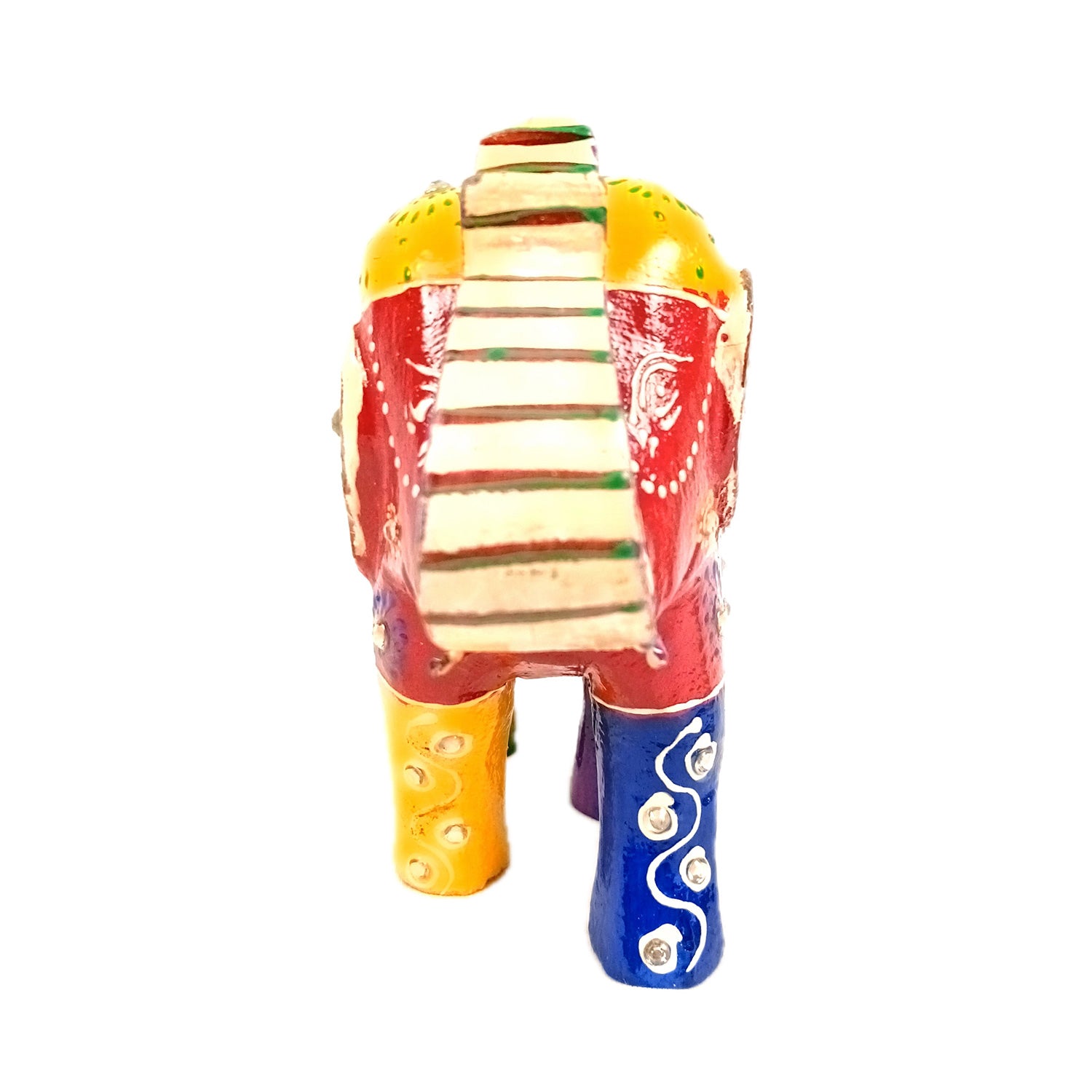 Elephant Tea Light Stand Showpiece | Decorative Candle Tealight Holder - For Home, Table, Living Room Decor | For Festival Decoration & Gifts - 6 Inch (Pack of 2) - Apkamart #Style_Set Of 2