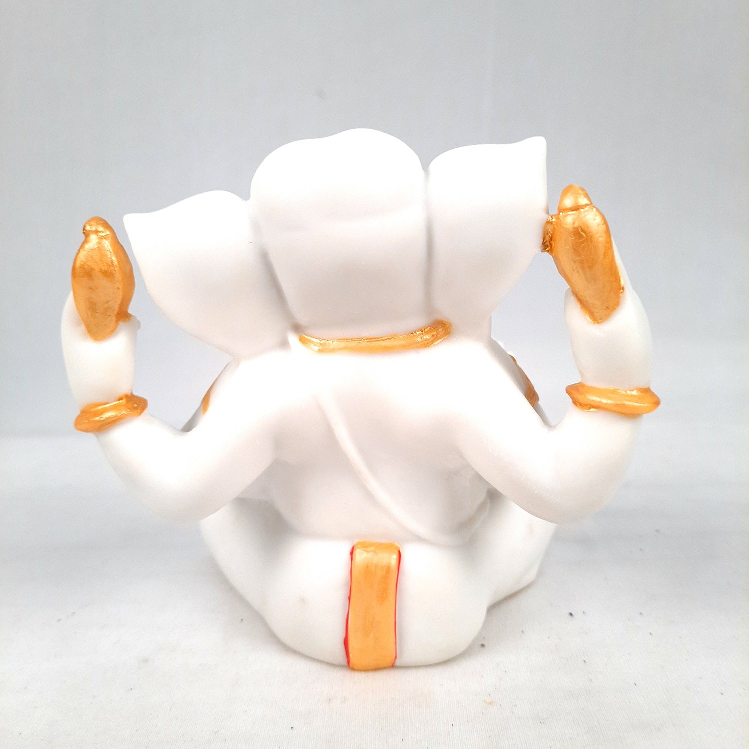 Ganesh Statue With Marble Finish | Exclusive Ganesha Murti | Ganpati Idol - Puja, Home, Office Desk, Table Decor, Diwali Gift - 5 Inch - apkamart #Style_design 1