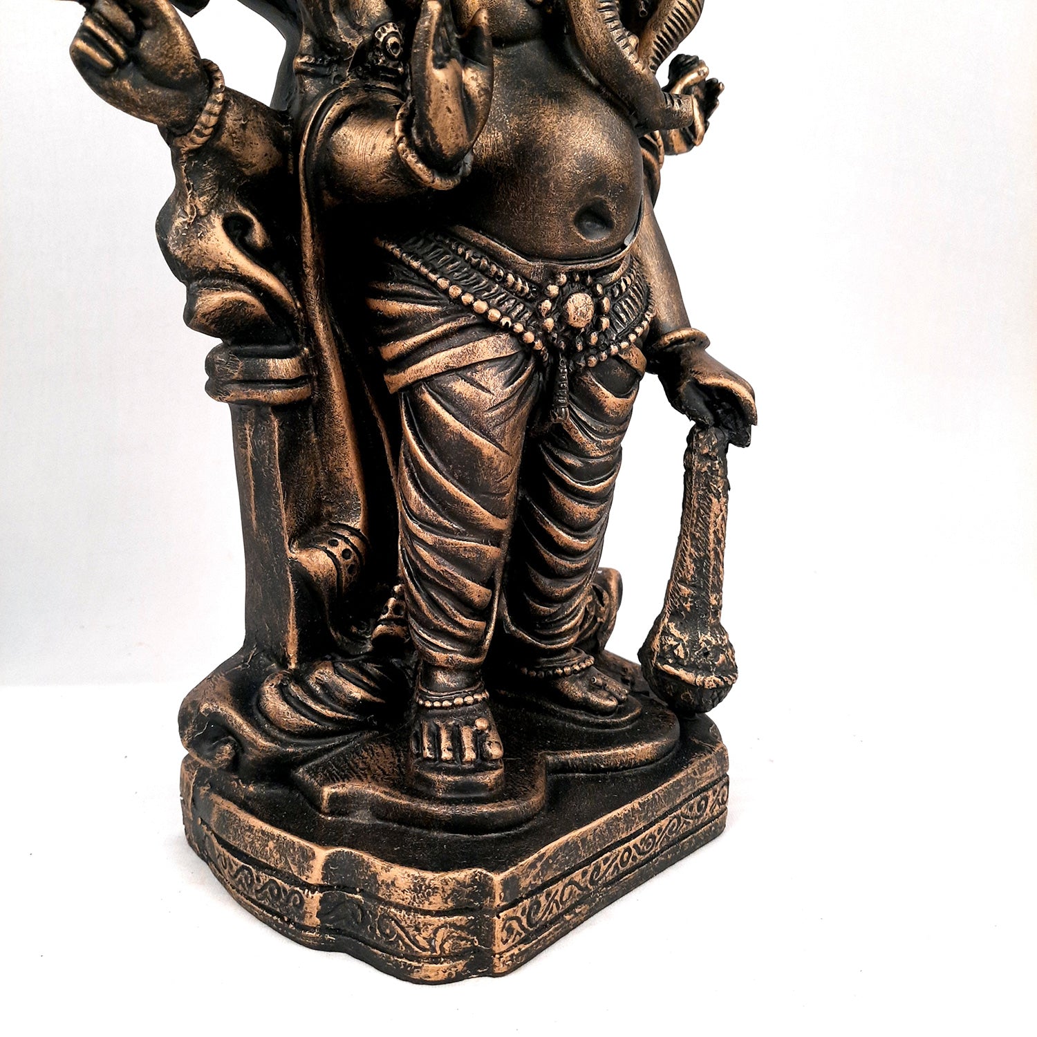 Panchmukhi Ganesh Idol | Big Lord Ganesha Statue Murti - for Puja, Home & Entrance Living Room Decor & Gift - 18 Inch - apkamart #Color_Black
