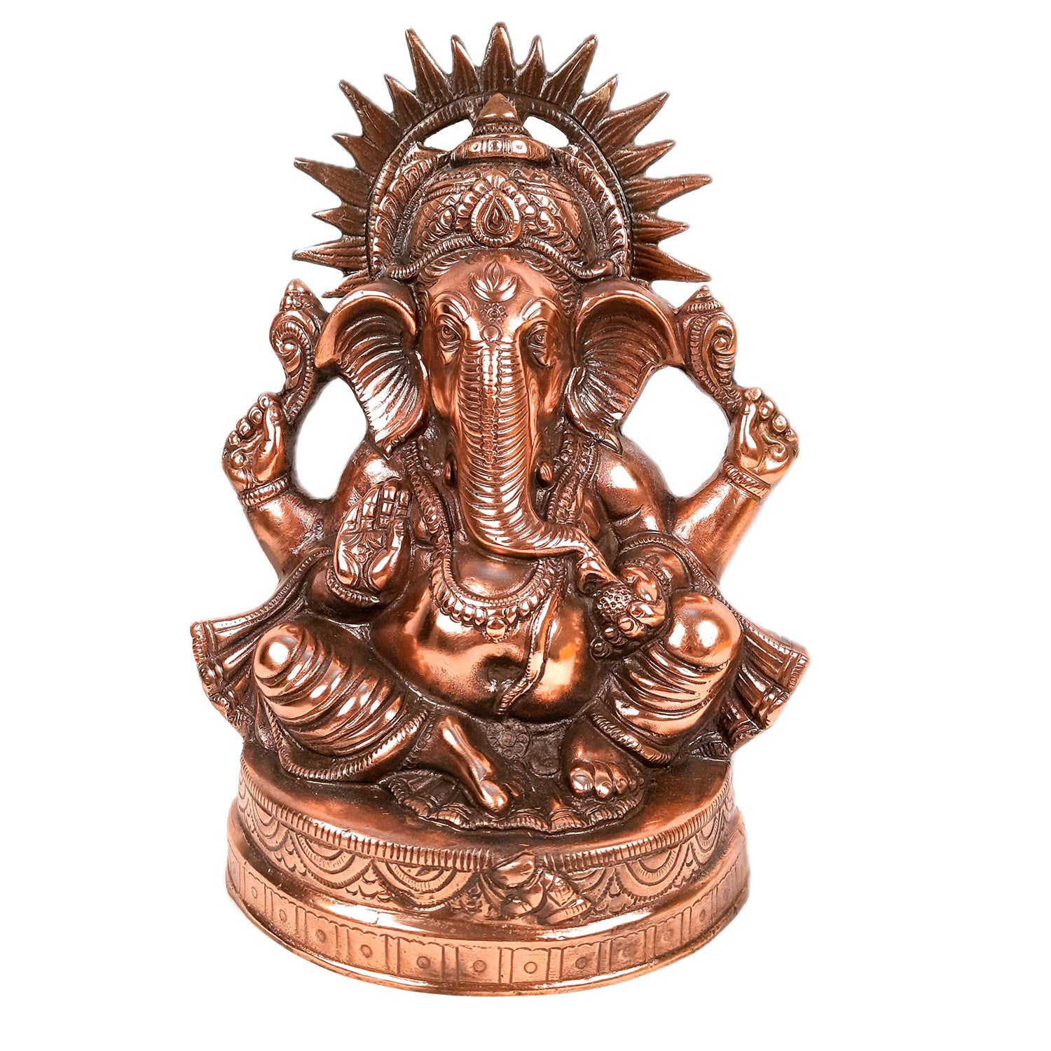 Ganesh Statue | Ganesha Idol Murti - for Puja, Home, Living Room Decor | Religious & Spiritual Art | Diwali & Housewarming Gift - 14 Inch - Apkamart