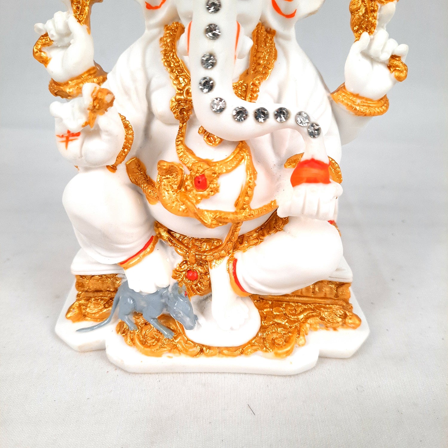 Ganesh Statue With Marble Finish | Exclusive Ganesha Murti | Ganpati Idol - Puja, Home, Office Desk, Table Decor, Diwali Gift - 5 Inch - apkamart #Style_design 2