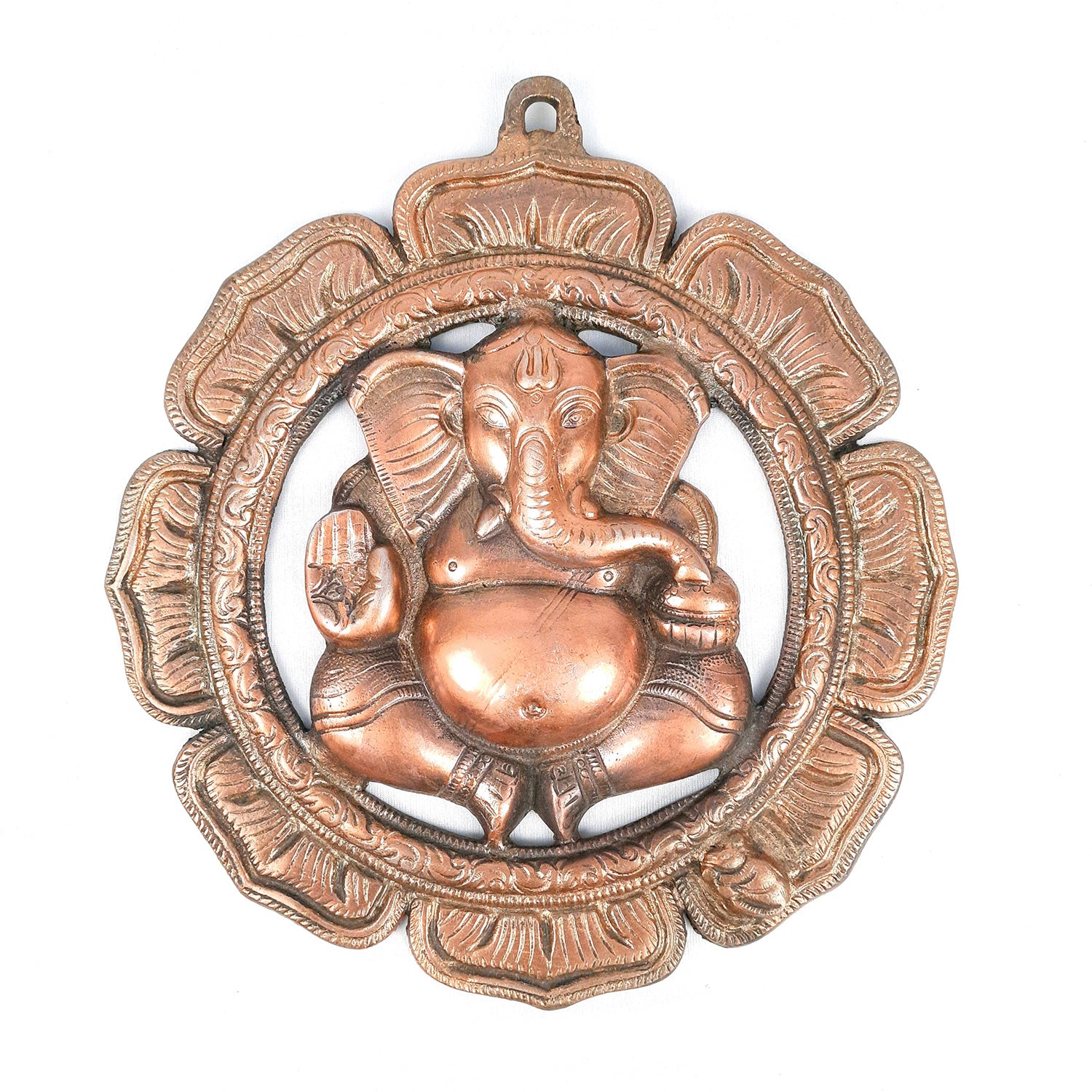 Ganesh Wall Hanging Statue | Lord Ganesha Wall Art - for Home, Puja, Living Room & Office | Antique Idol for Religious & Spiritual Decor - 12 Inch - apkamart