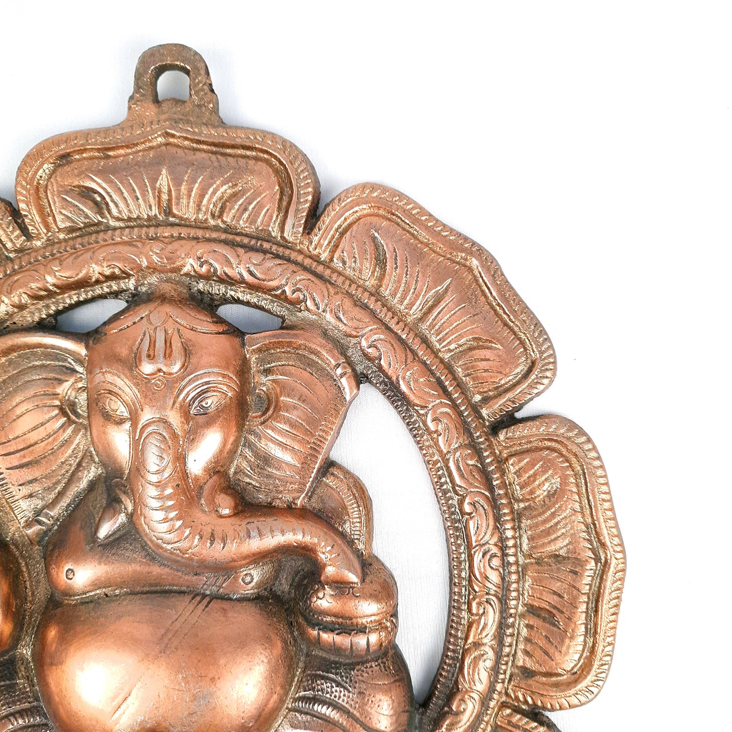 Ganesh Wall Hanging Statue | Lord Ganesha Wall Art - for Home, Puja, Living Room & Office | Antique Idol for Religious & Spiritual Decor - 12 Inch - apkamart