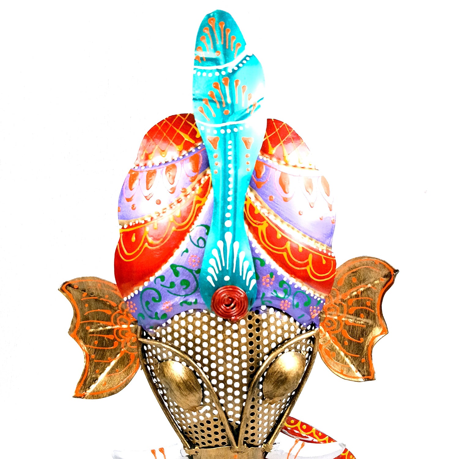 Ganesha Tea Light Candle Holder | Ganesh Showpiece With T Light Stand- For Home, Table, Living Room, Bedroom, Office Decor | For Diwali Decoration & Gifts - 17 Inch - Apkamart