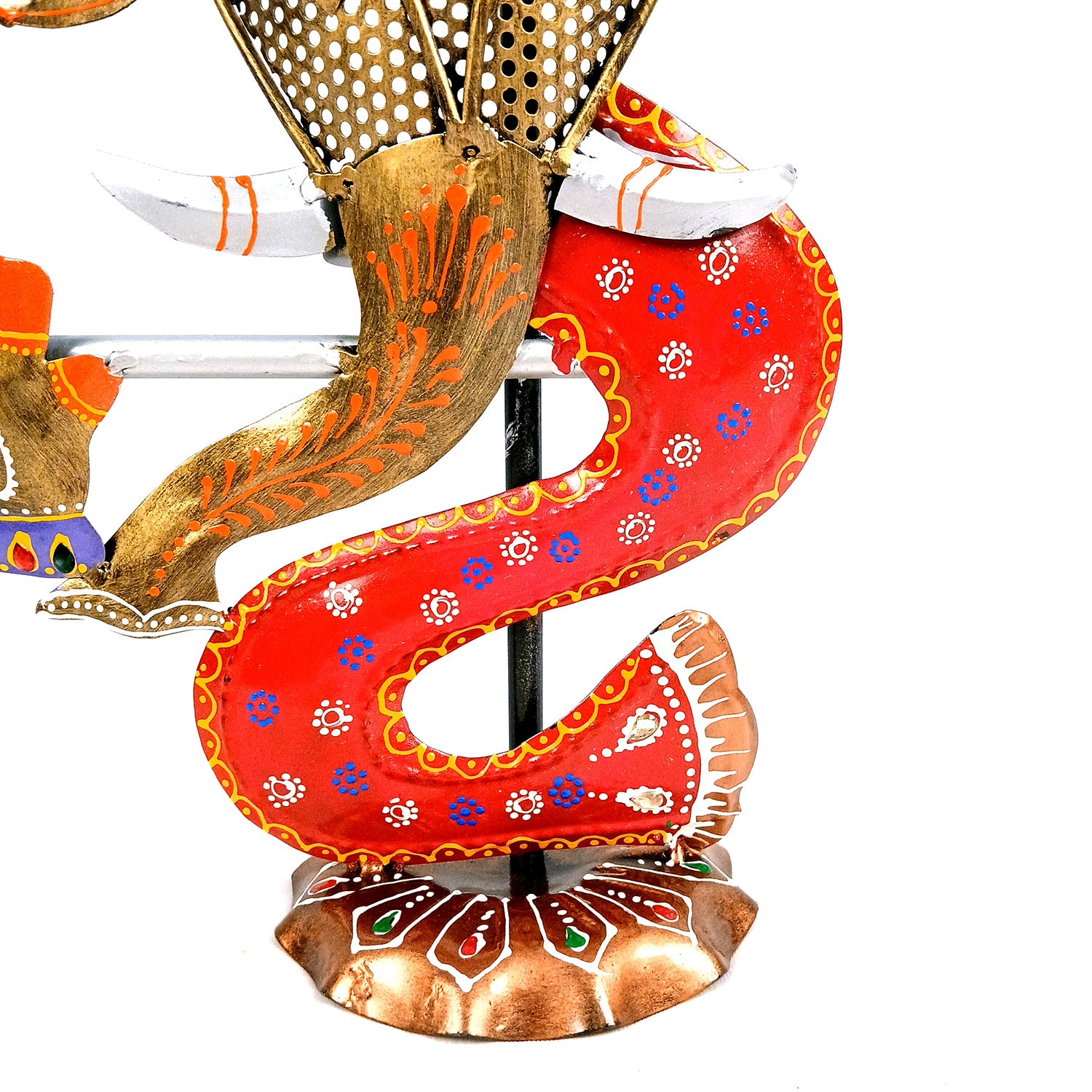 Ganesha Tea Light Candle Holder | Ganesh Showpiece With T Light Stand- For Home, Table, Living Room, Bedroom, Office Decor | For Diwali Decoration & Gifts - 17 Inch - Apkamart