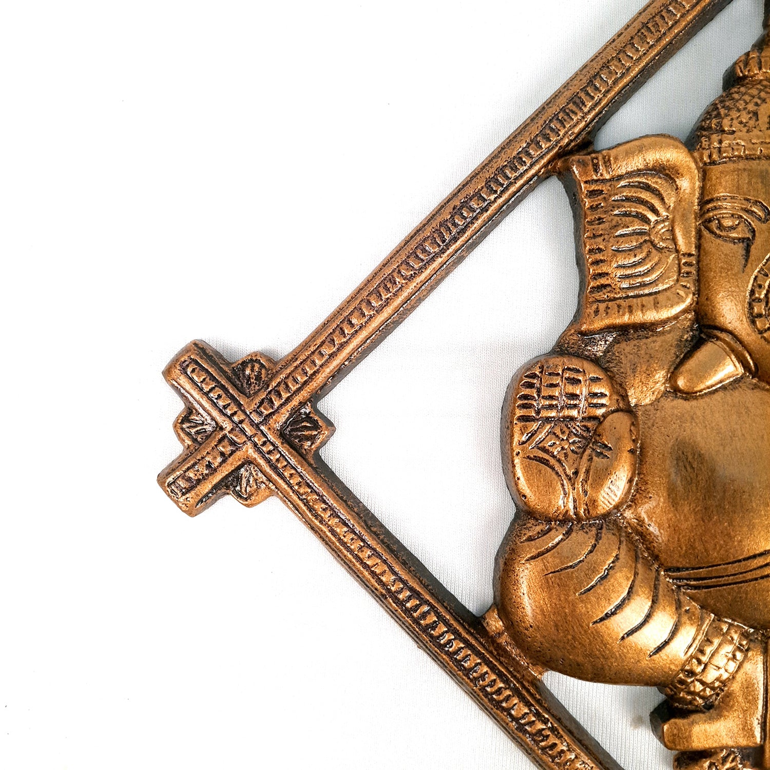 Ganesh Wall Hanging Idol | Lord Ganesha Wall Statue Decor |Religoius & Spiritual Wall Art - For Puja, Home & Entrance Living Room & Gift - 12 Inch - Apkamart