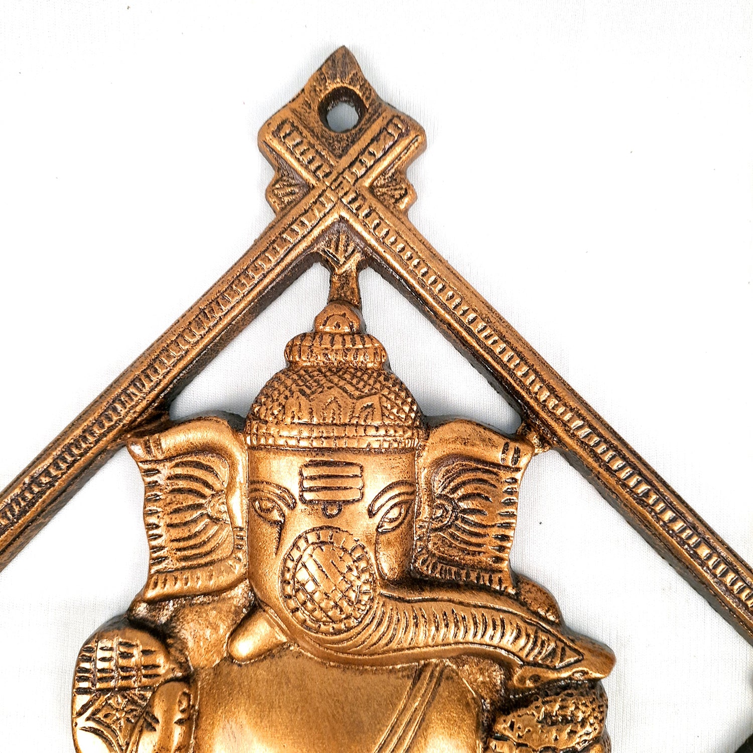 Ganesh Wall Hanging Idol | Lord Ganesha Wall Statue Decor |Religoius & Spiritual Wall Art - For Puja, Home & Entrance Living Room & Gift - 12 Inch - Apkamart