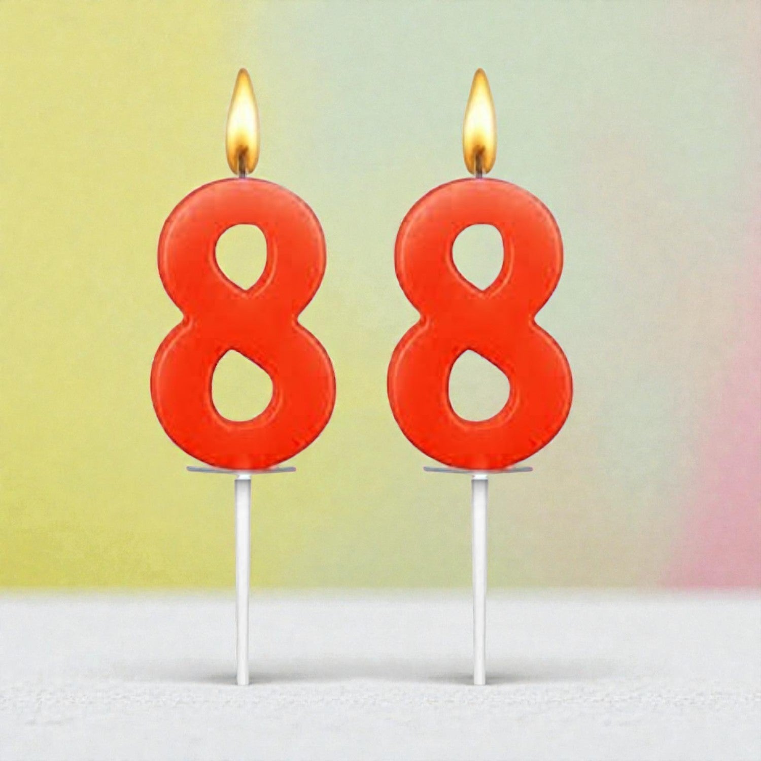 Birthday Number Candle for Cake Decoration | Numerical Birthday Candle for Kids & Adults | Happy Birthday Cake Candle for Home Parties, School Events - (Pack Of 2) - Apkamart #Style_No 8