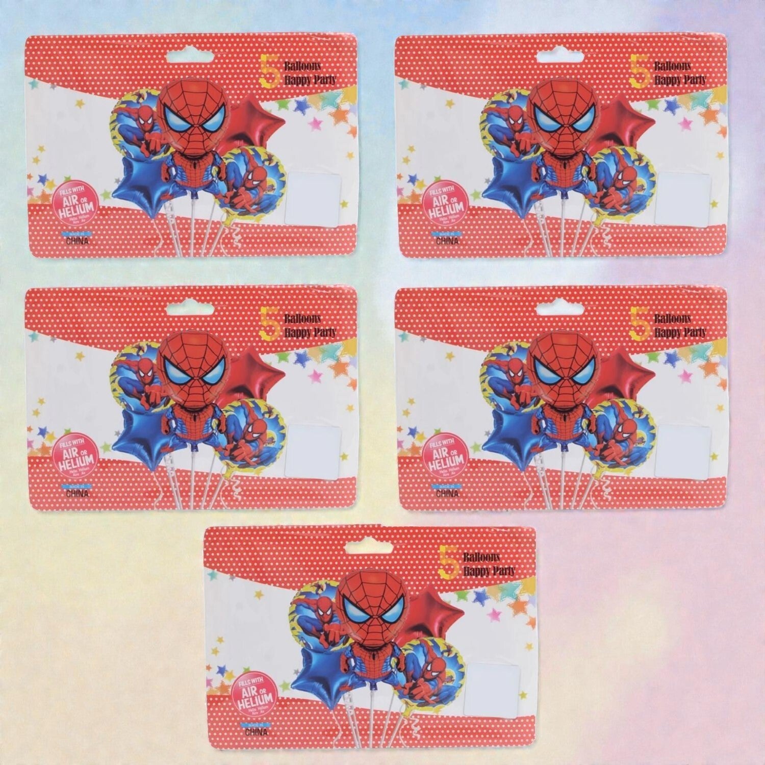 Spider Man Design Birthday Balloons | Happy Birthday Balloons | Party Balloons Balloons for Kids Colorful Birthday Decorations for Home School Events - Apkamart #Style_Pack Of 5