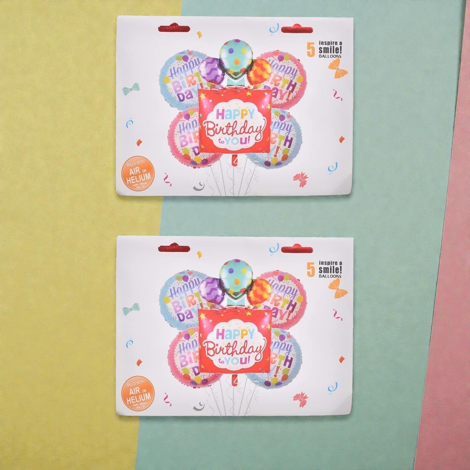 Happy Birthday Design Birthday Balloons | Happy Birthday Balloons | Party Balloons Balloons for Kids Colorful Birthday Decorations for Home & School Events - Apkamart #Style_Pack Of 2