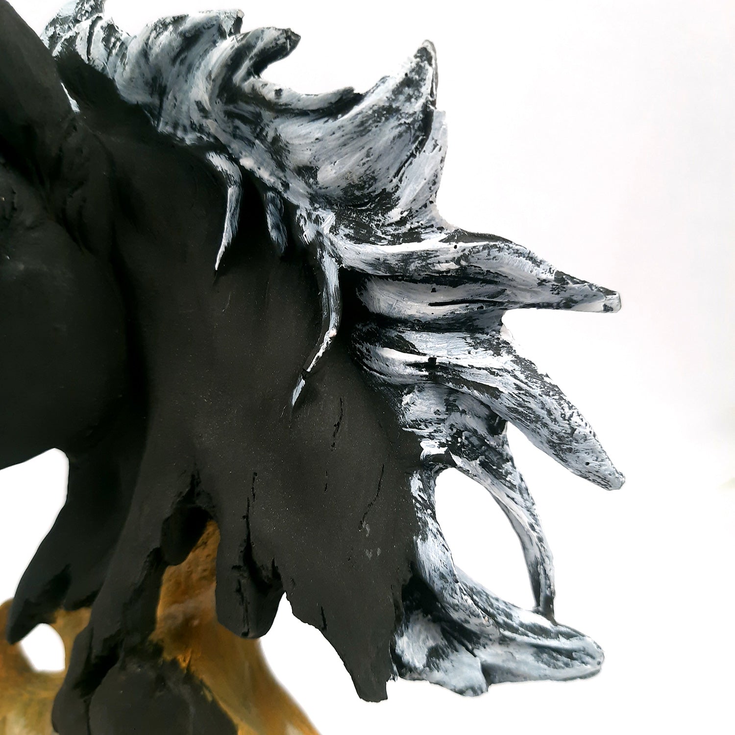 Horse Statue | Horse Face Showpiece Vastu, Fengshui Figurine | Animal Figurines - For Home, Living room Decor, Gifts, For Money & Wealth - 10 Inch - Apkamart #Color_Black