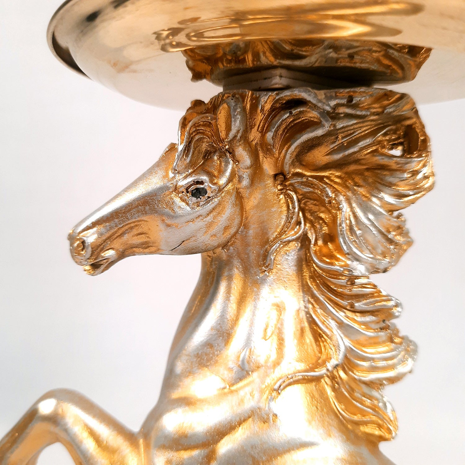 Horse Statue With Detachable Tray For Keeping Small Plant / Chocolates | Horse Showpiece - for Home, Table, Shelf, Good Luck, Vastu & Office Desk Decor - 10 Inch - Apkamart
