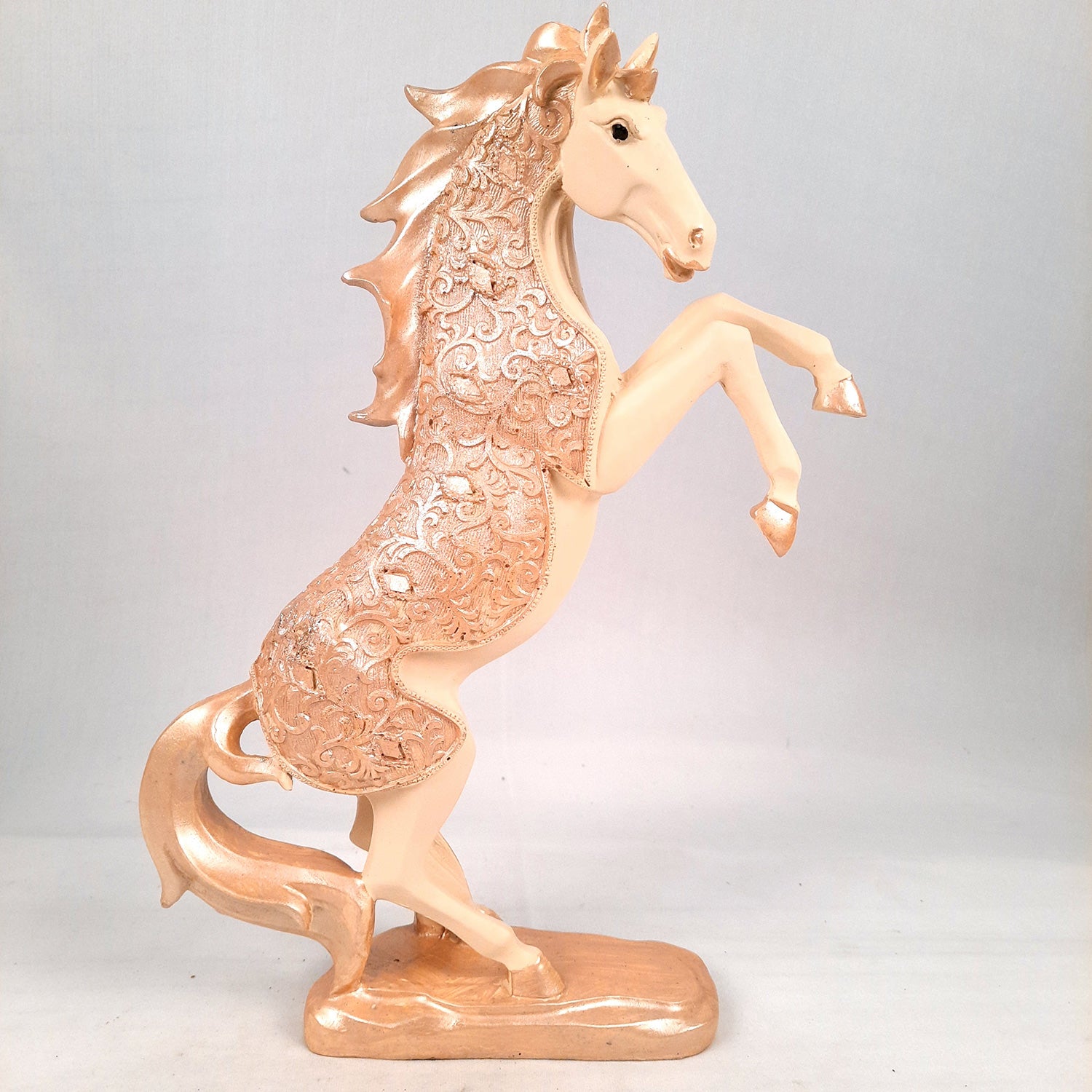 Horse Statue Figurine | Decorative Running Horse Showpiece for Money & Wealth - for Home Decor, Table, Living Room & Gift - apkamart #Style_Design 2
