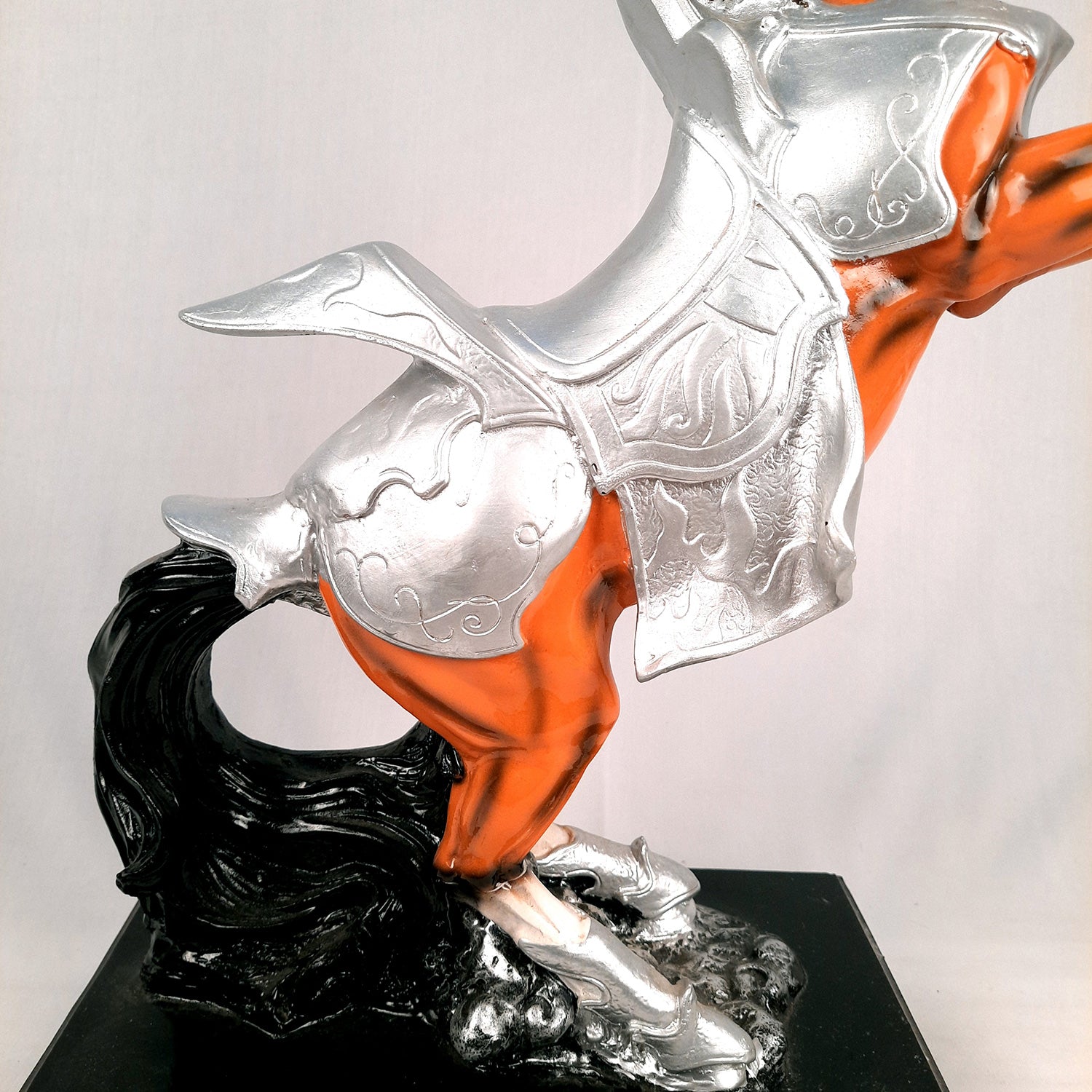 Horse Statue Figurine | Galloping Horse Showpiece - For Home, Table, Shelf, Good Luck, Vastu & Office Desk Decor - 19 Inch - Apkamart