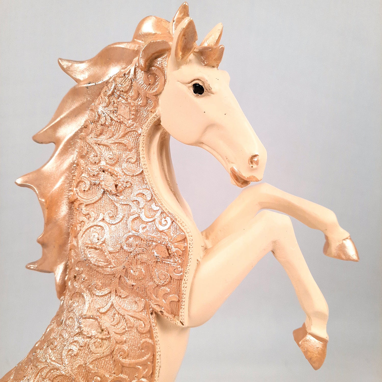 Horse Statue Figurine | Decorative Running Horse Showpiece for Money & Wealth - for Home Decor, Table, Living Room & Gift - apkamart #Style_Design 2