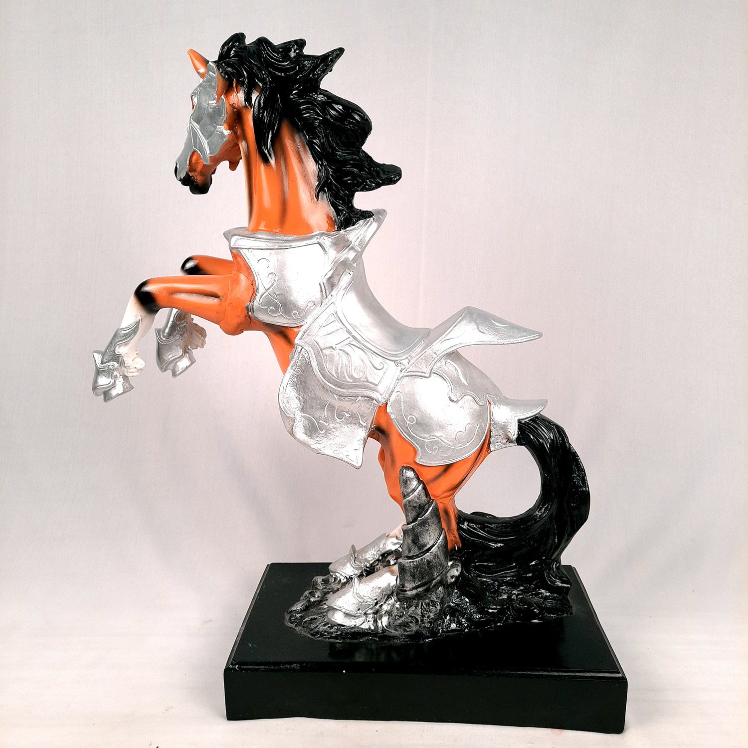 Horse Statue Figurine | Galloping Horse Showpiece - For Home, Table, Shelf, Good Luck, Vastu & Office Desk Decor - 19 Inch - Apkamart