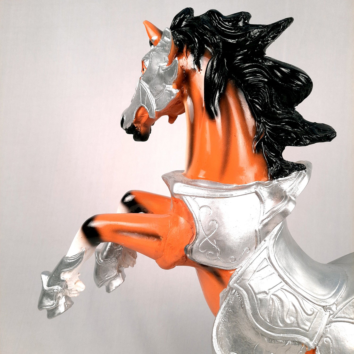 Horse Statue Figurine | Galloping Horse Showpiece - For Home, Table, Shelf, Good Luck, Vastu & Office Desk Decor - 19 Inch - Apkamart