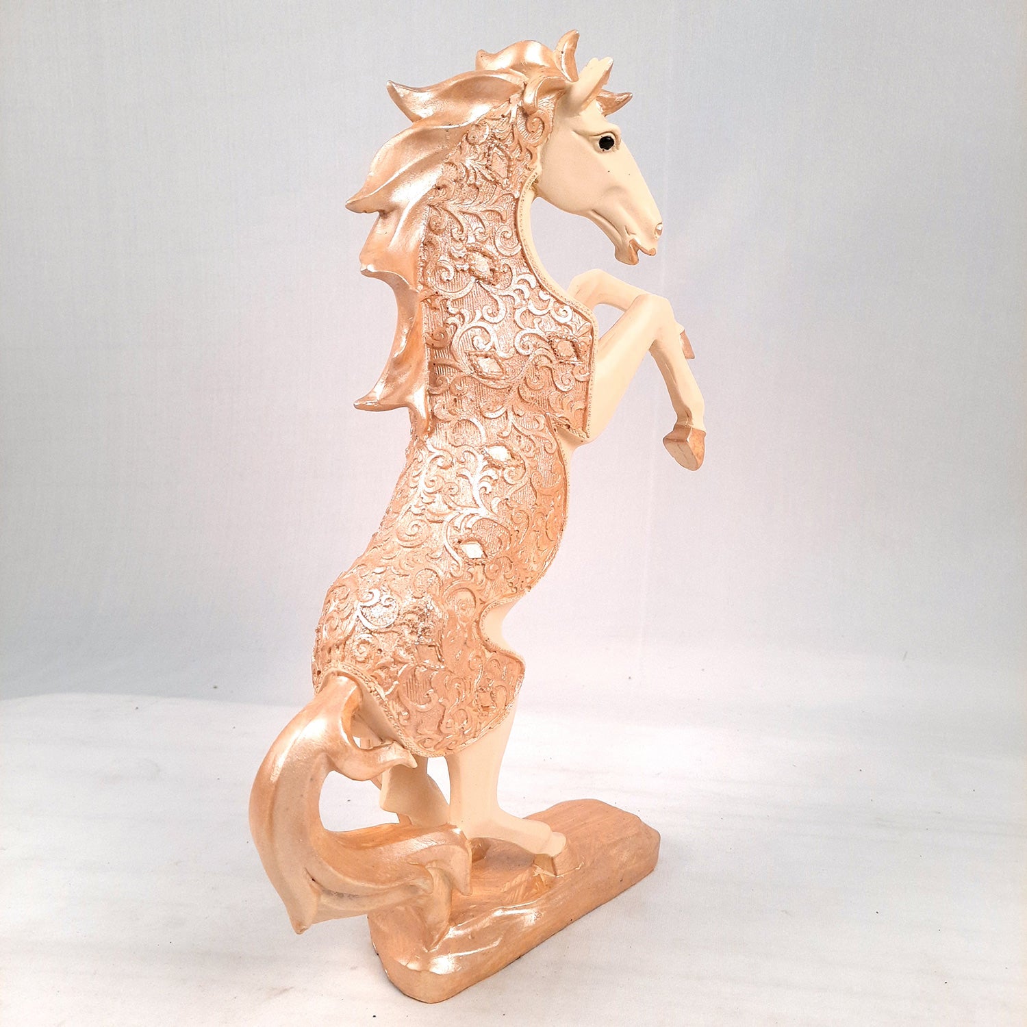 Horse Statue Figurine | Decorative Running Horse Showpiece for Money & Wealth - for Home Decor, Table, Living Room & Gift - apkamart #Style_Design 2
