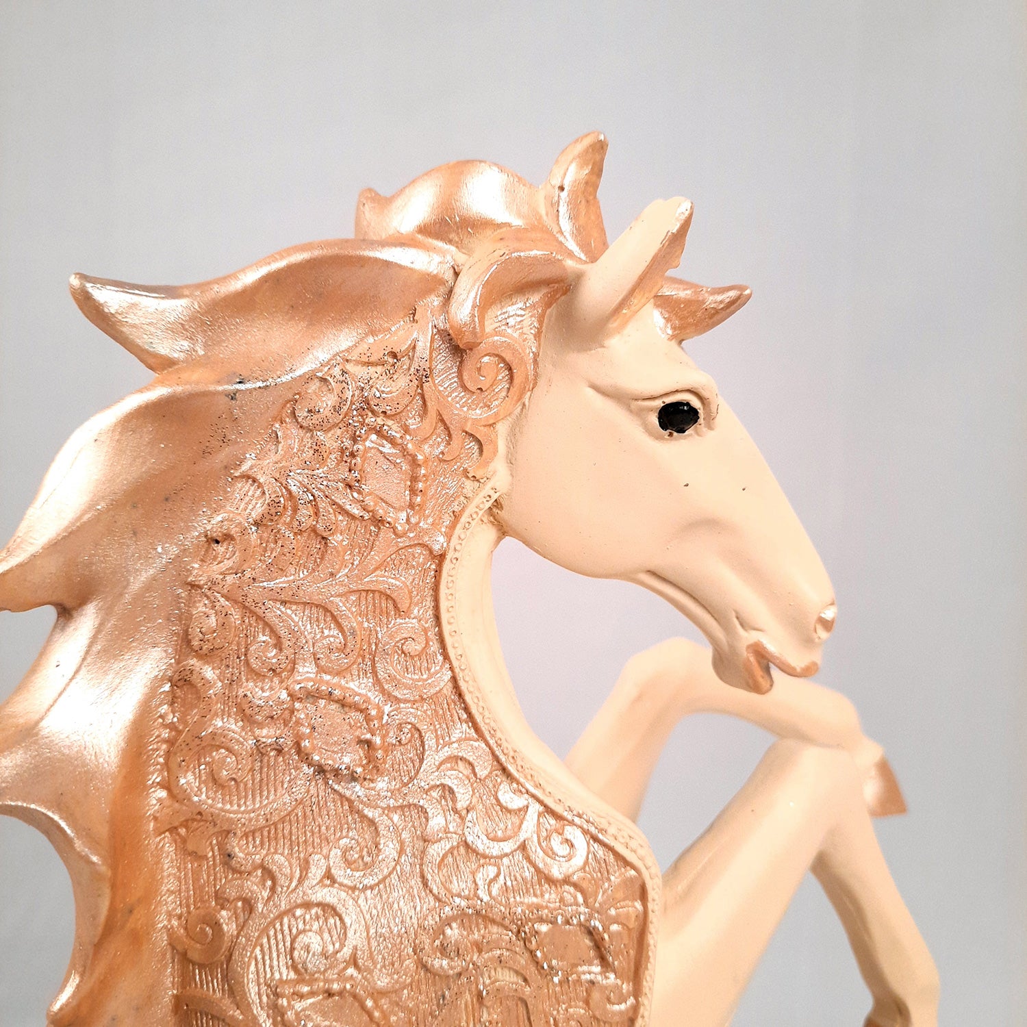 Horse Statue Figurine | Decorative Running Horse Showpiece for Money & Wealth - for Home Decor, Table, Living Room & Gift - apkamart #Style_Design 2